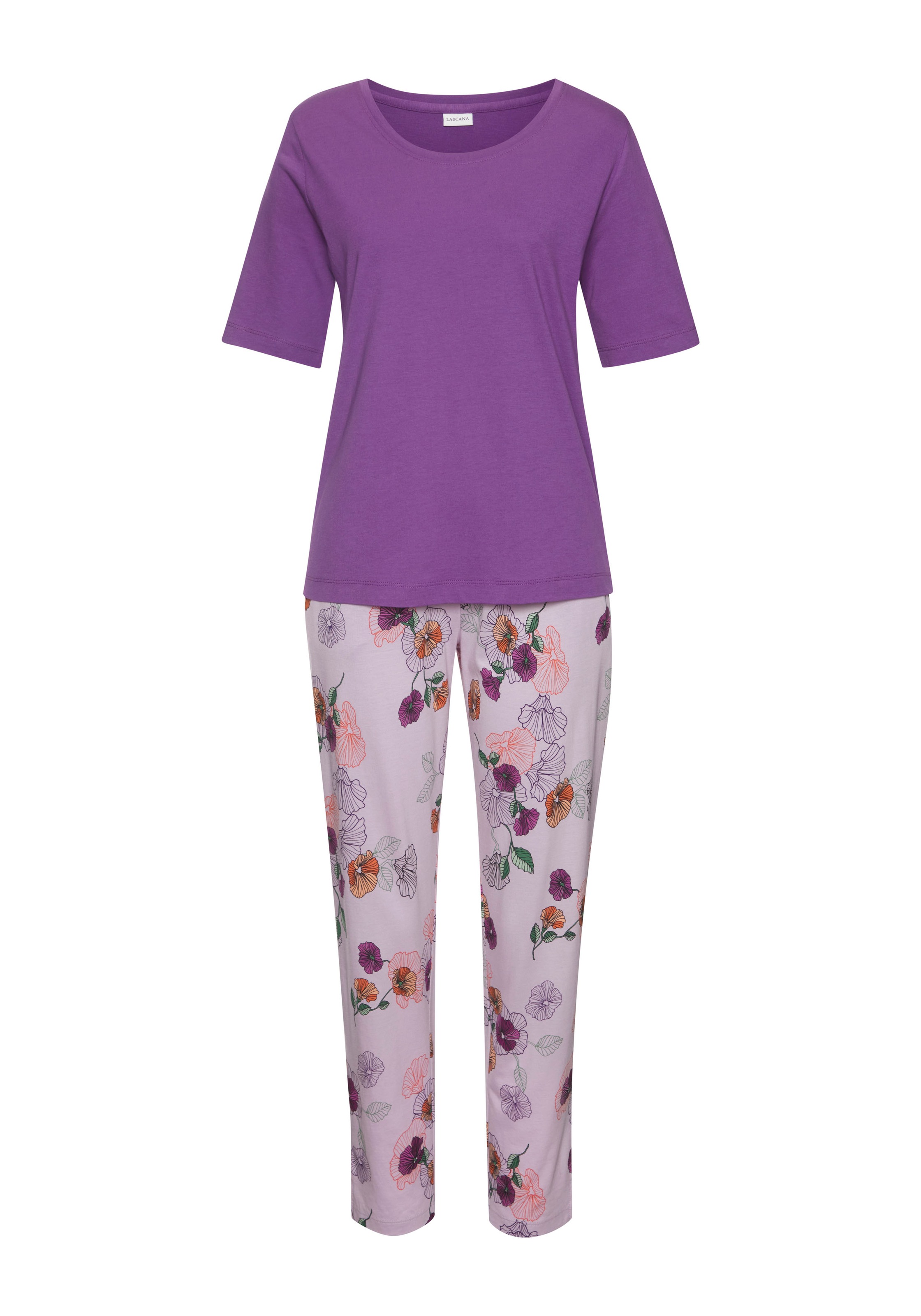 Vivance Dreams Pyjama, 2 Stk. mit Blumen-Druck günstig online kaufen