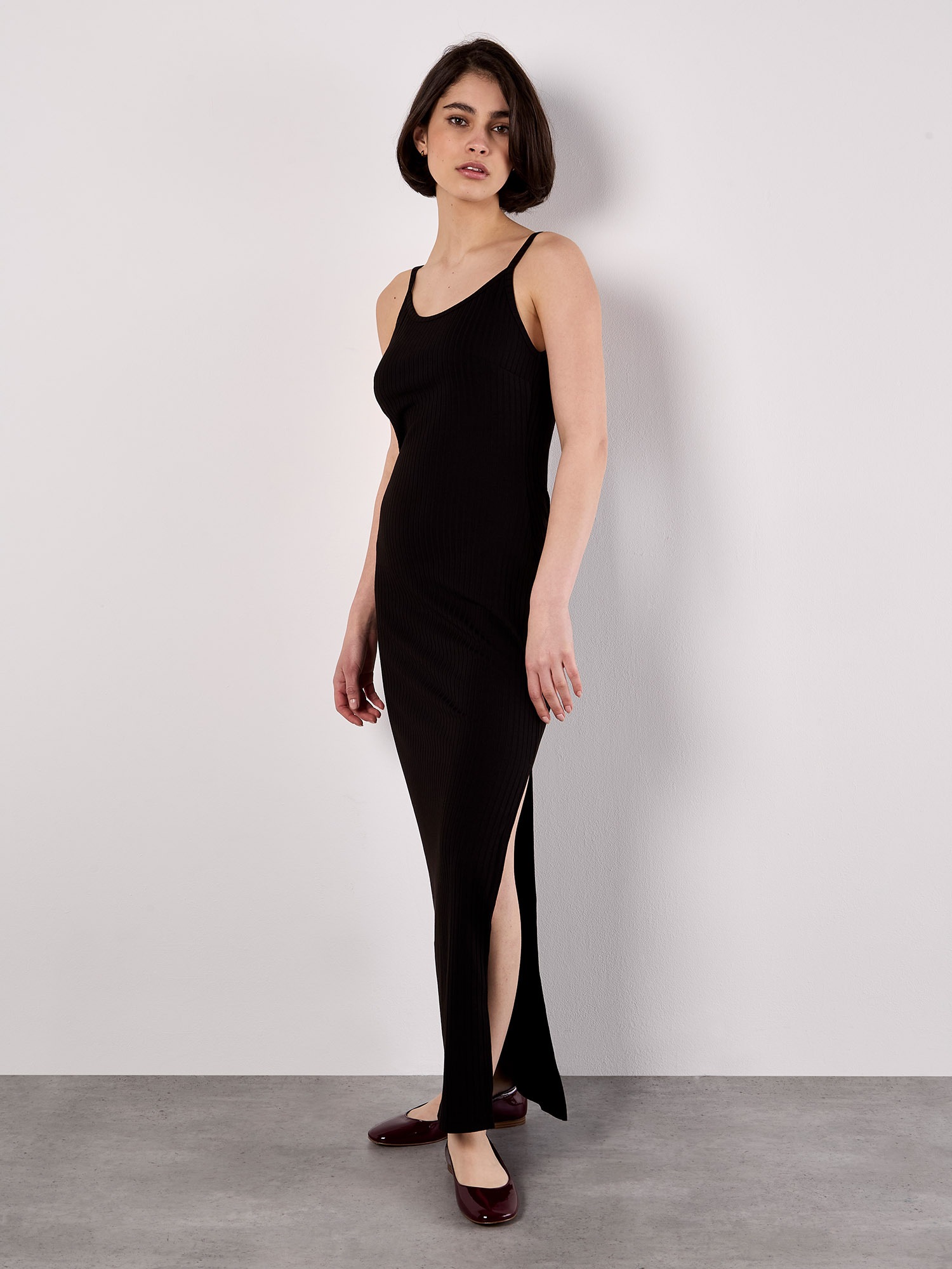 Apricot Jerseykleid »Maxikleid« mit Beinschlitz