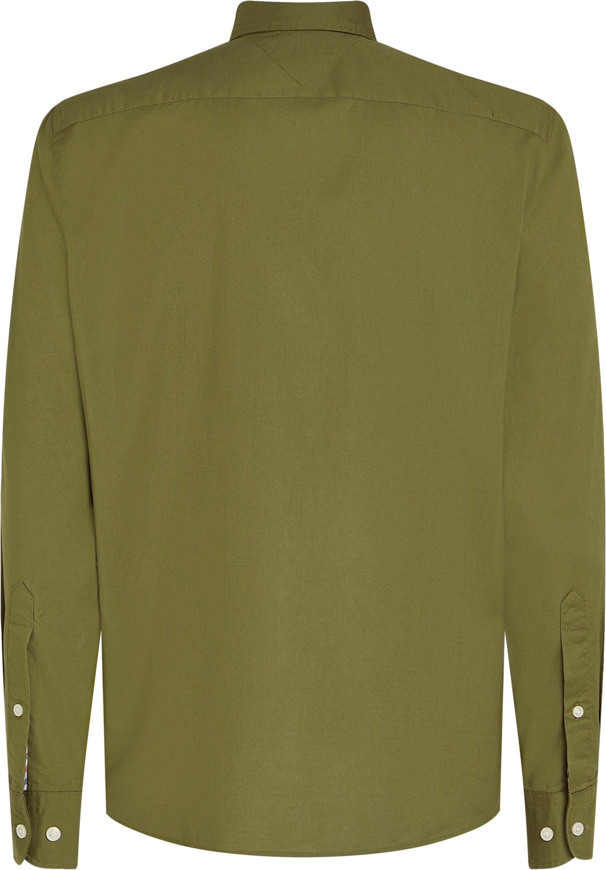 Tommy Hilfiger Langarmhemd »FLEX POPLIN RF SHIRT«, mit Tommy Hilfiger Labelschild innen an der Knopfleiste