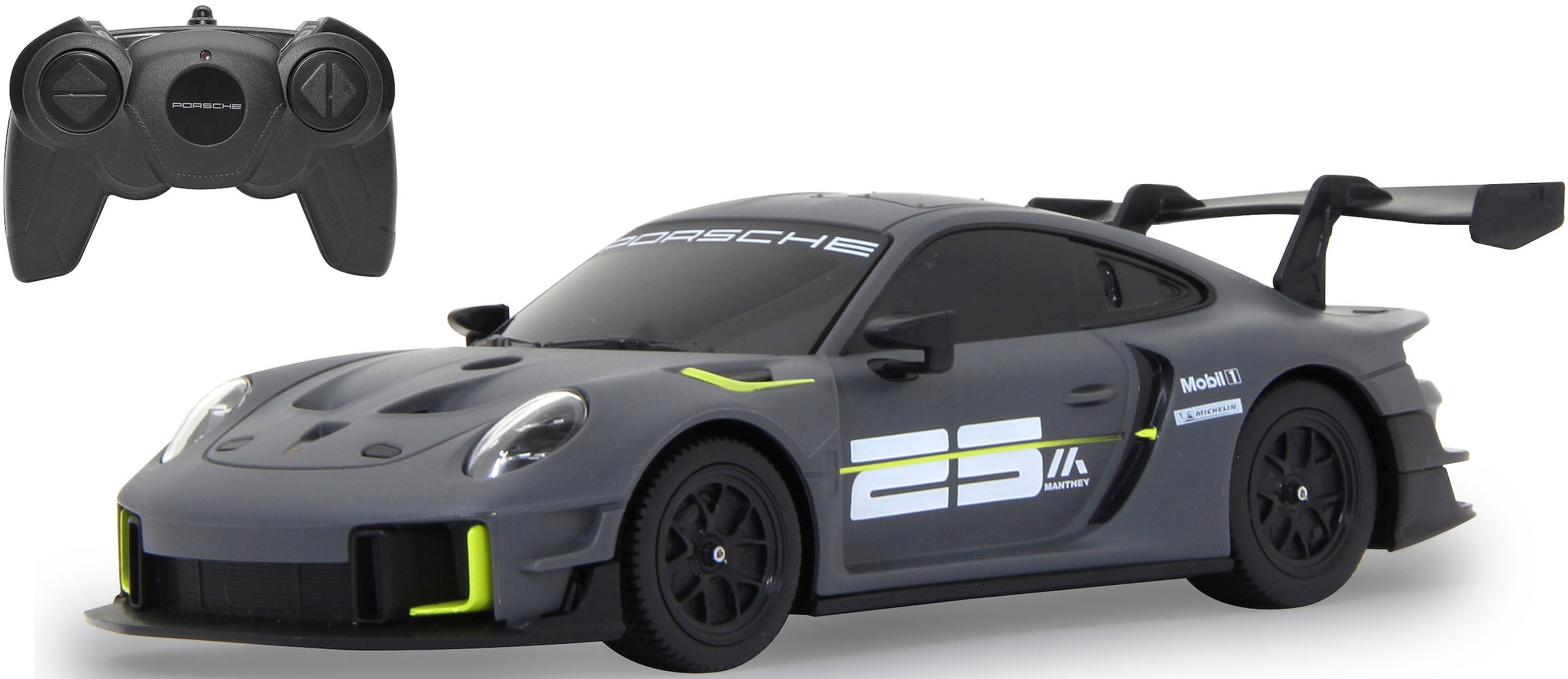 Jamara RC-Auto »Deluxe Cars, Porsche 911 GT2 RS Clubsport 25 1:24, grau - 2,4 GHz«