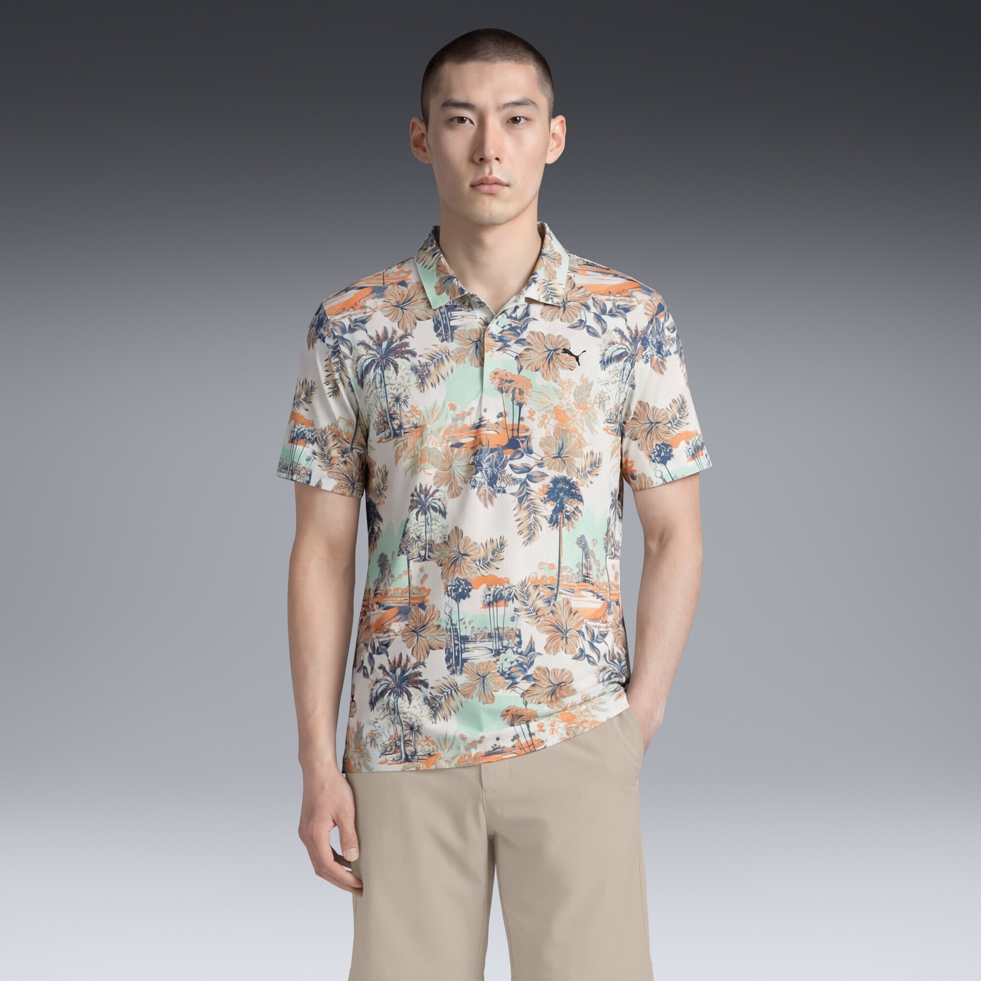 PUMA Poloshirt »CLOUDSPUN Palm Golfpolo Herren«