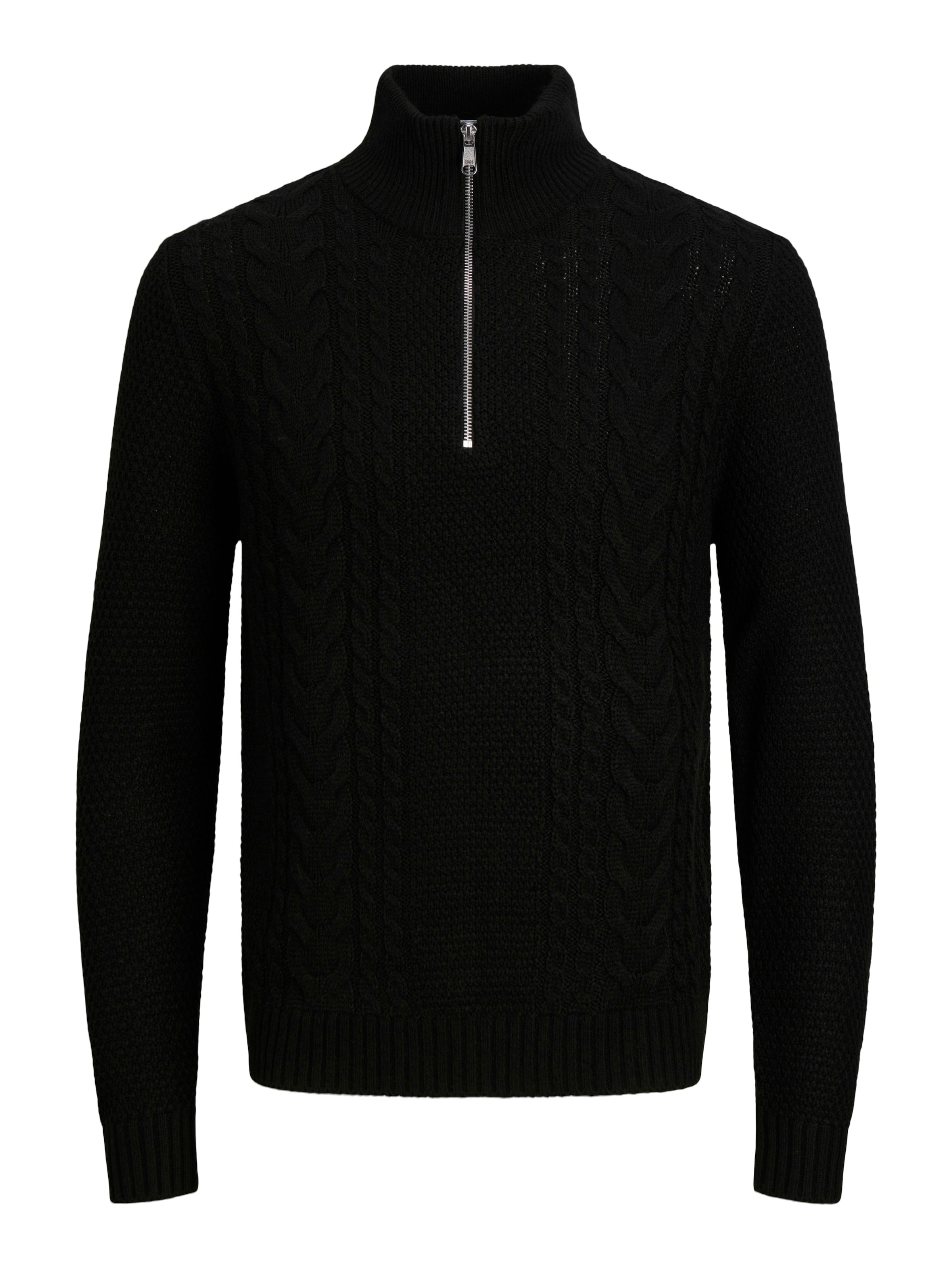 Jack & Jones Troyer »JJCRAIG KNIT HALF ZIP«, mit Zopfmuster