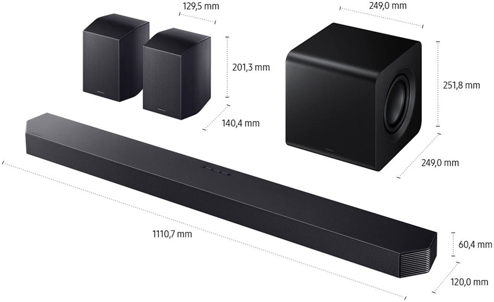 Samsung Soundbar »HW-Q935GF Q-Soundbar«, 9.1.4-Kanal Subwoofer & Rücklautsprecher, Kabellos Dolby Atmos, DTS:X