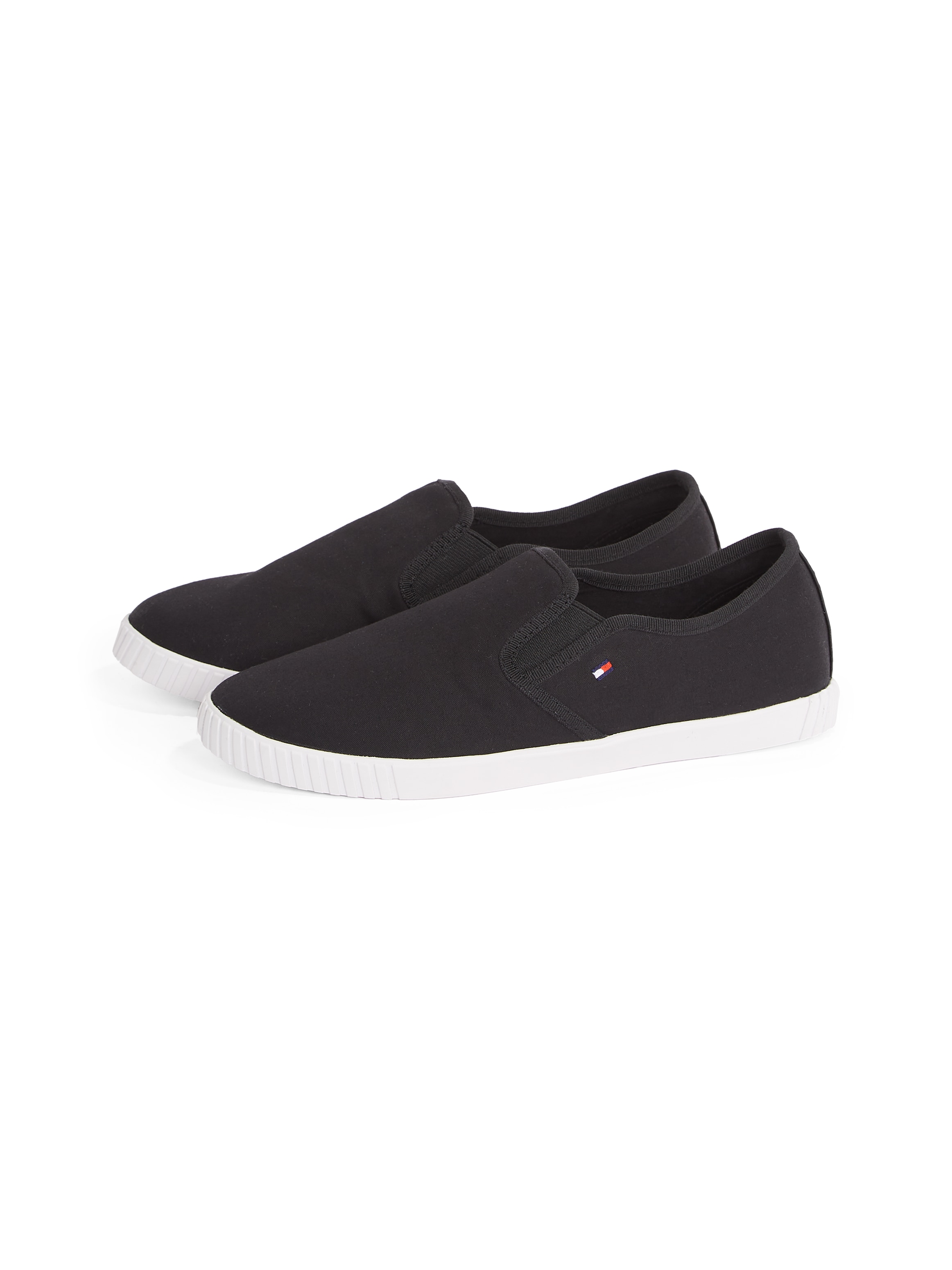 Tommy Hilfiger Slip-On Sneaker »CANVAS SLIP-ON SNEAKER«, Freizeitschuh, Schlüpfschuh, Slipper, Halbschuh, Flaggen-Stickerei
