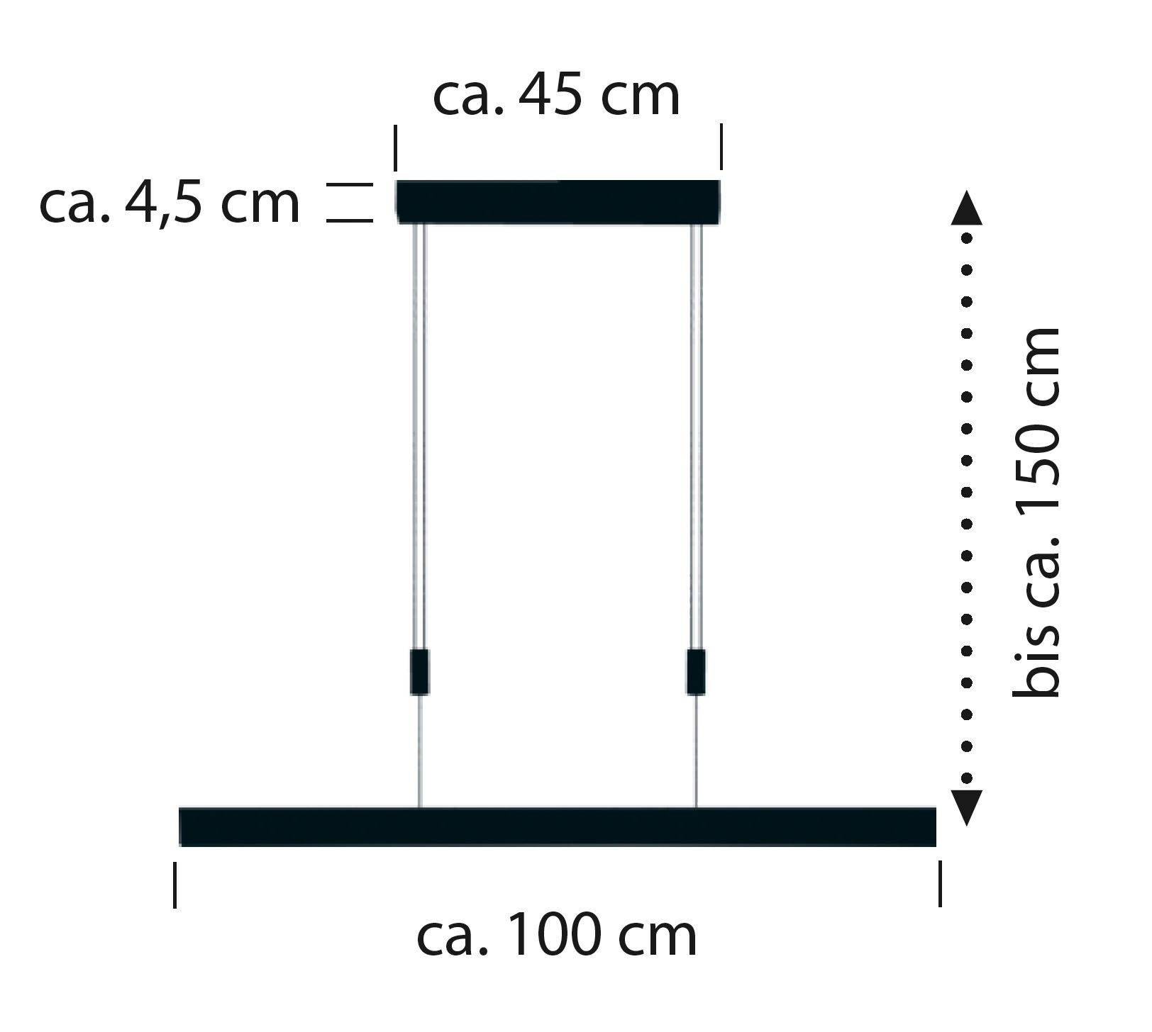 HELL höllisch gutes Licht LED Pendelleuchte »DELTA« LED-Modul 1 Stk. Warmweiß dimmbar über Wanddimmer, Höhenverstellbar