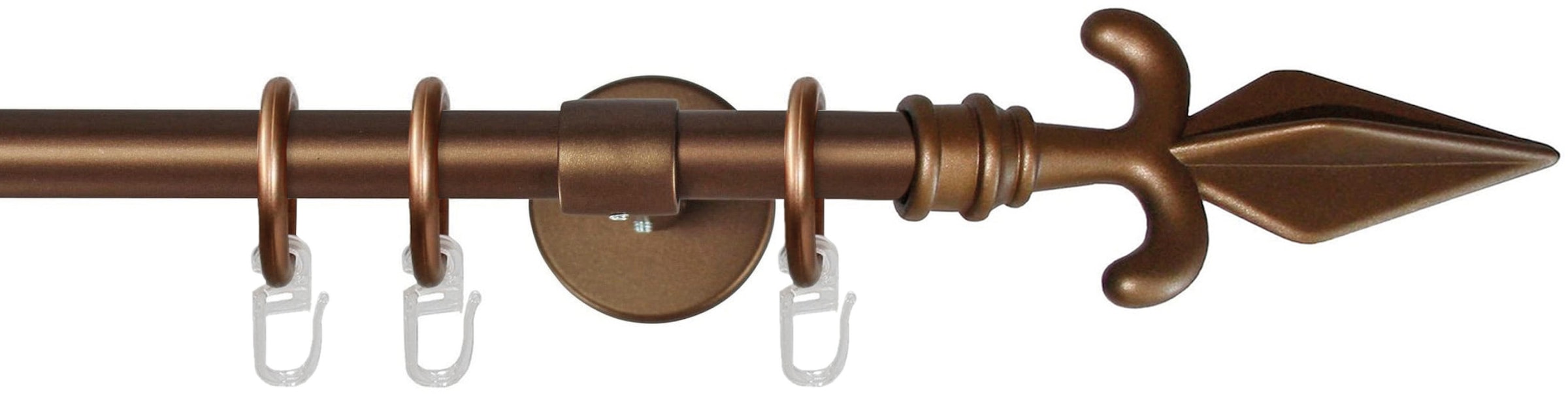GARESA Gardinenstange "RUSTIKA" Ø 16 mm 1 läufig-läufig Wunschmaßlänge rust günstig online kaufen