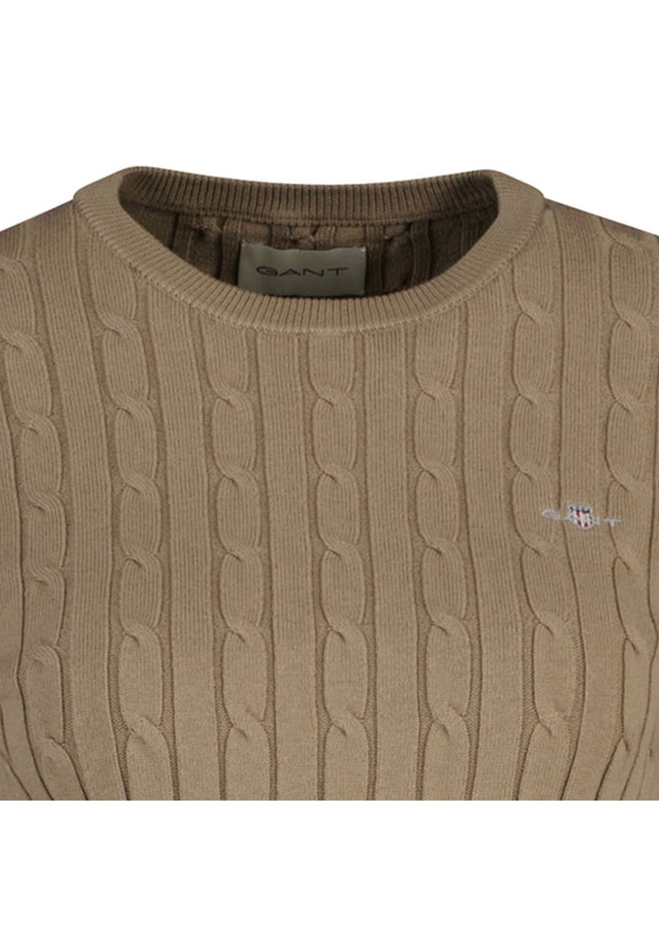 Gant Sweater »Strickpullover STRETCH COTTON CABLE C-NECK«
