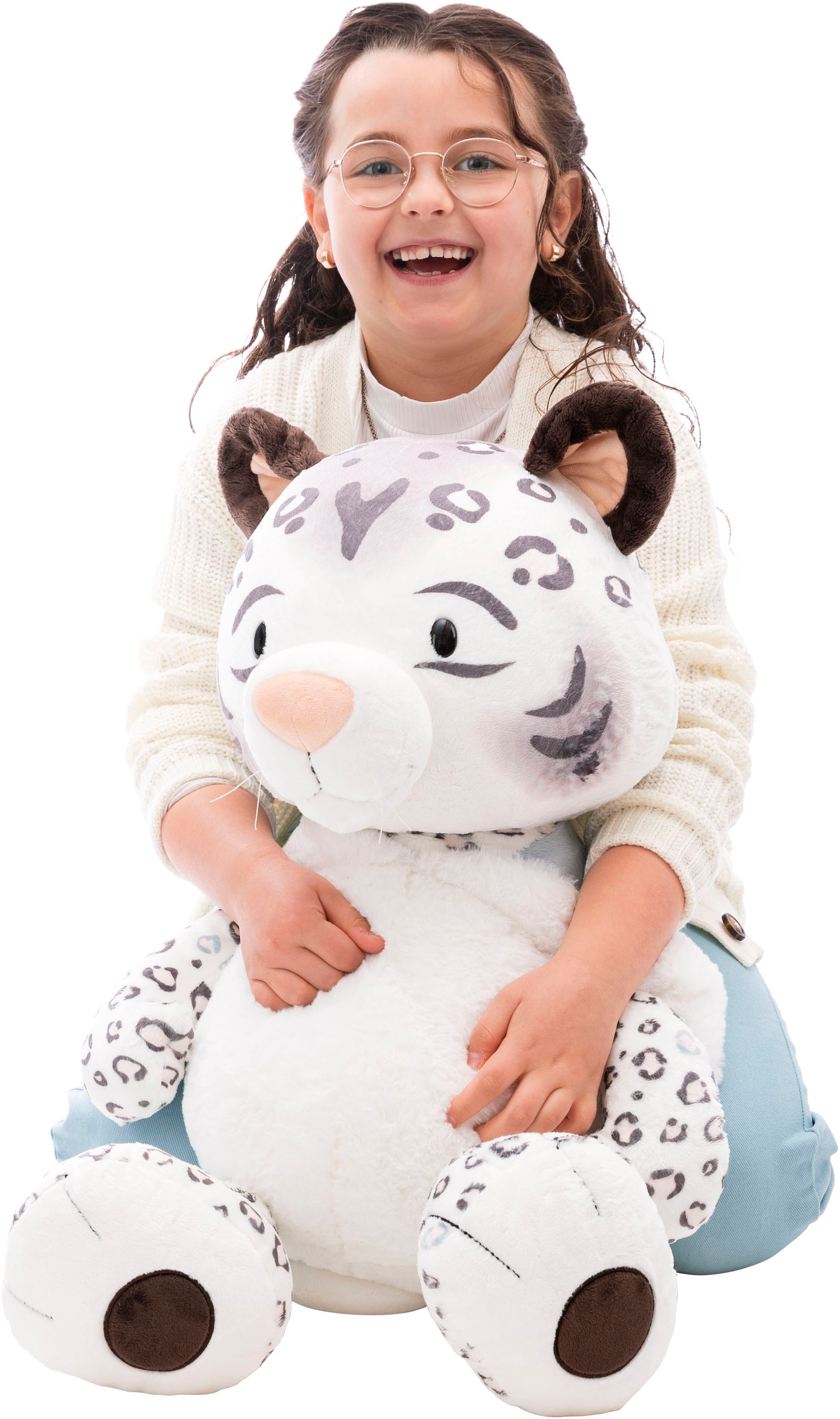 Nici Kuscheltier »Winter, Schneeleopard Eleni Snowbell, 70 cm schlenkernd« schlenkernd; enthält recyceltes Material