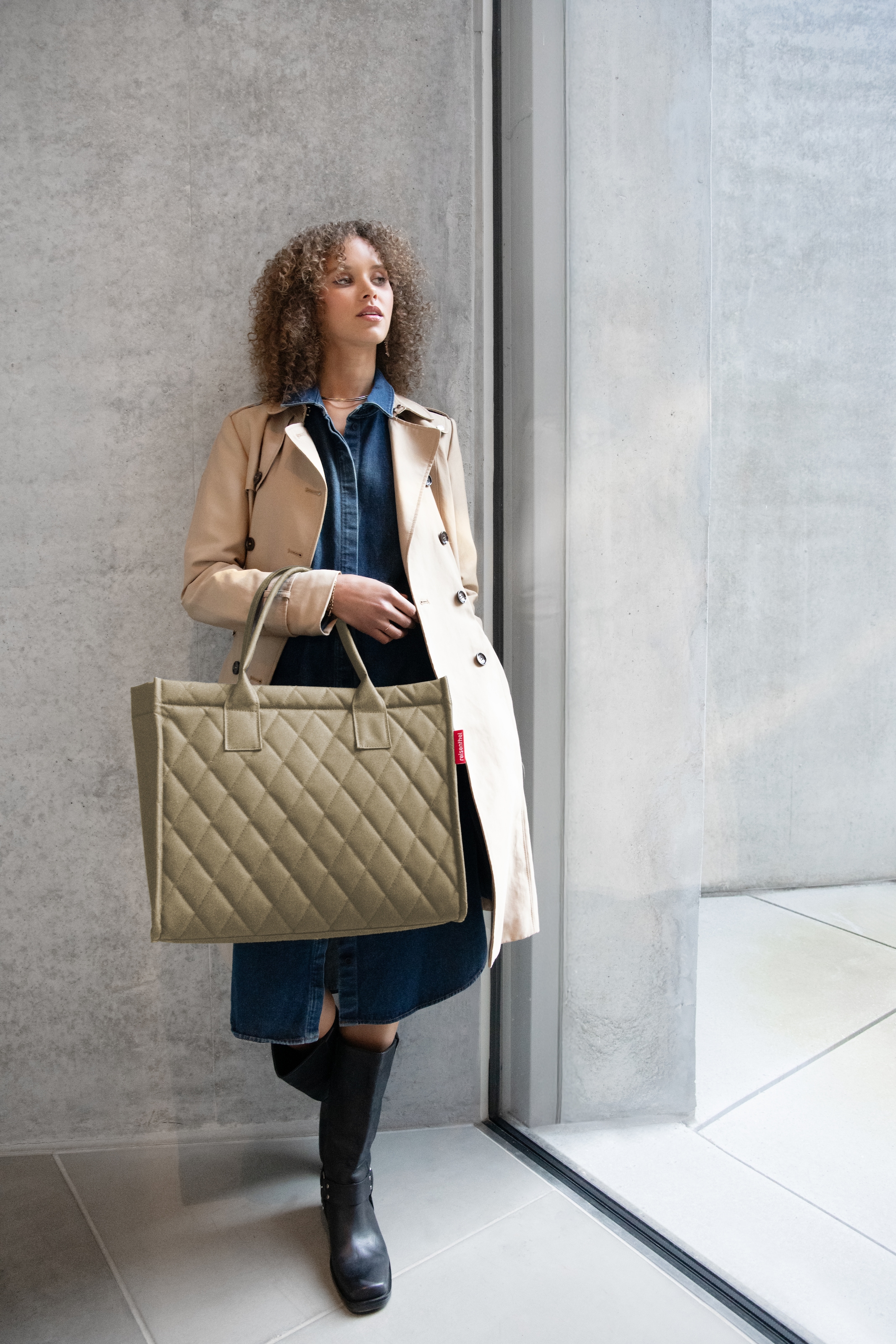 REISENTHEL® Einkaufsshopper »daily shopper business« Notebooksteckfach (17"), Trolley-Aufsteckfunktion, Boden hochklappbar