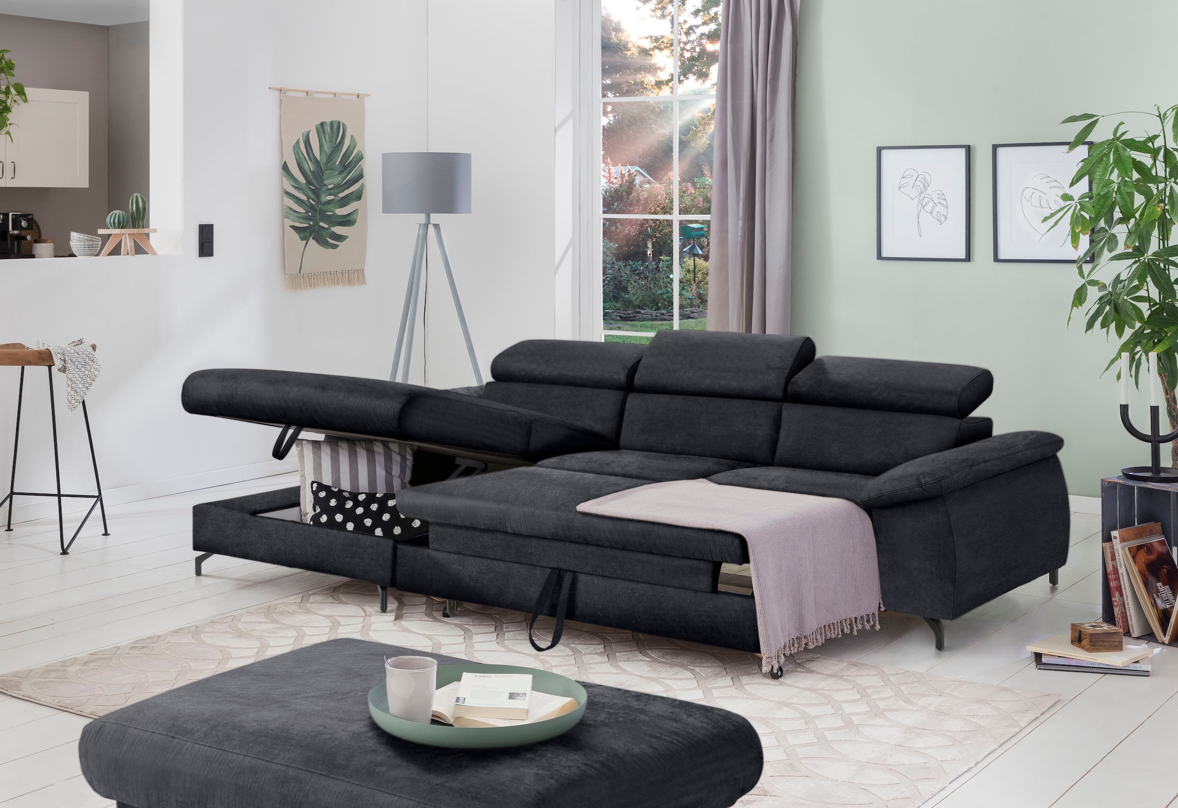 COTTA Ecksofa »Kitty L-Form«, inkl. Kopfteilverstellung, optional mit Bettfunktion u. Bettkasten