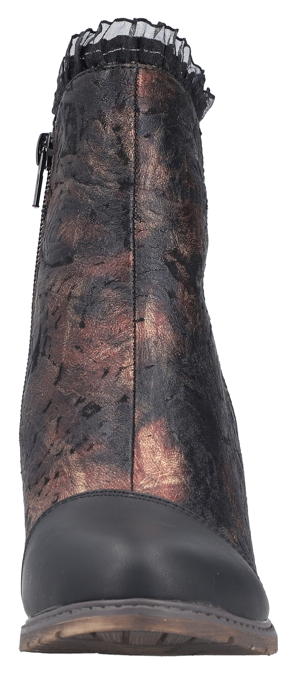 Rieker Stiefelette, Trachtenstiefelette, Festtagsstiefelette, Blockabsatz, mit Warmfutter