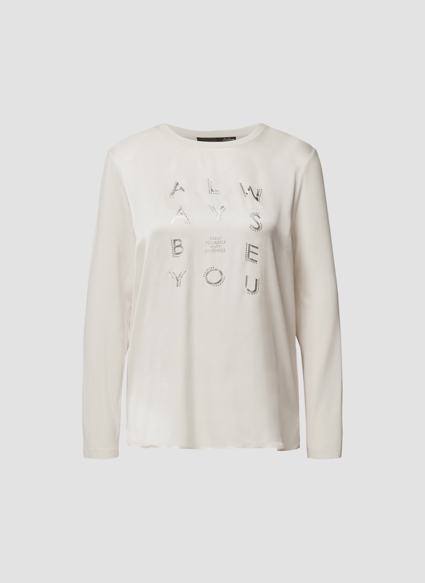 LeComte Print-Shirt »LeComte Elegantes Langarmshirt mit Strass-Details in Cremeweiß«