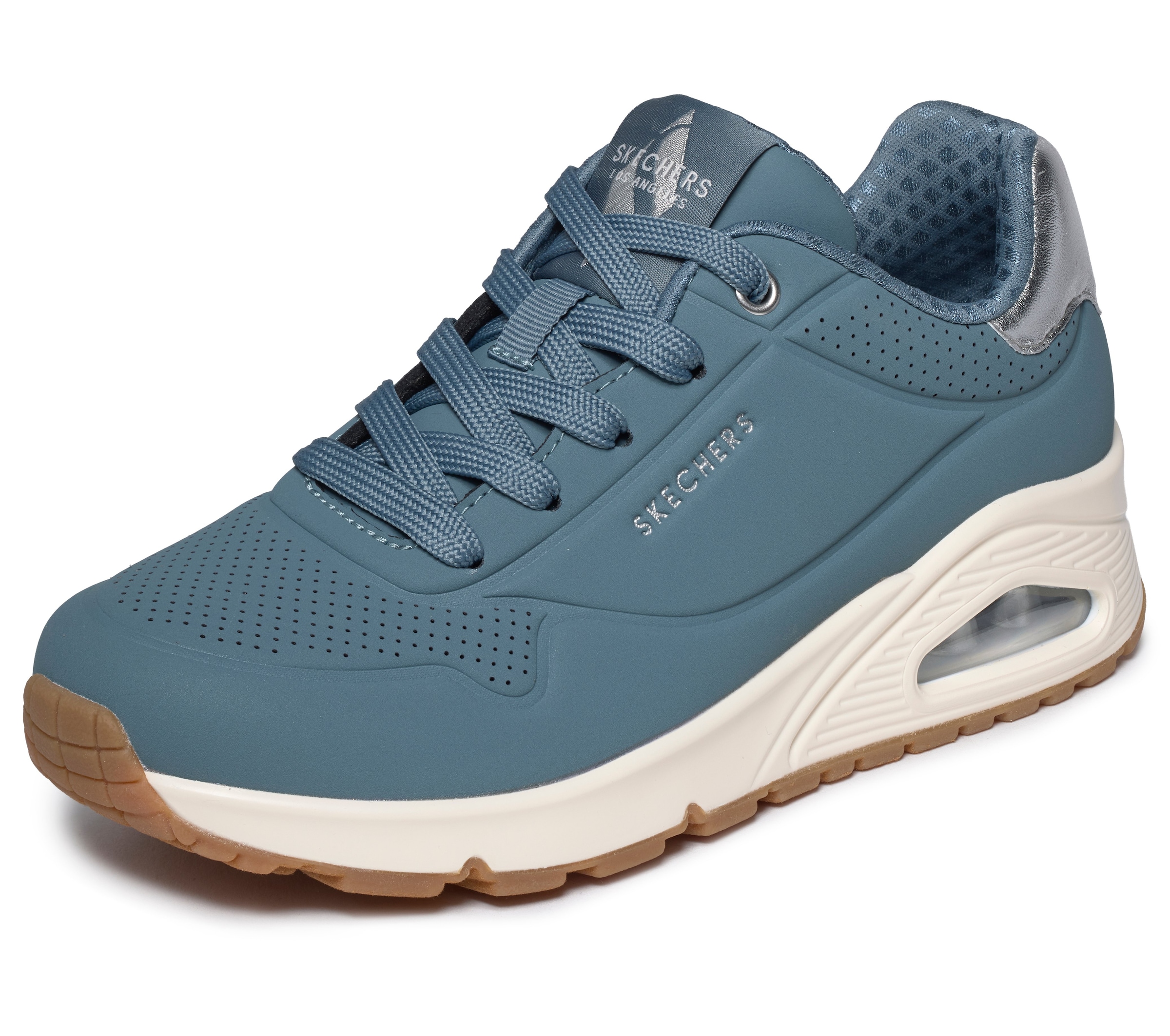 Skechers Sneaker "UNO GOLDEN AIR" Freizeitschuh, Halbschuh, Schnürschuh mit Metallic-Einsatz