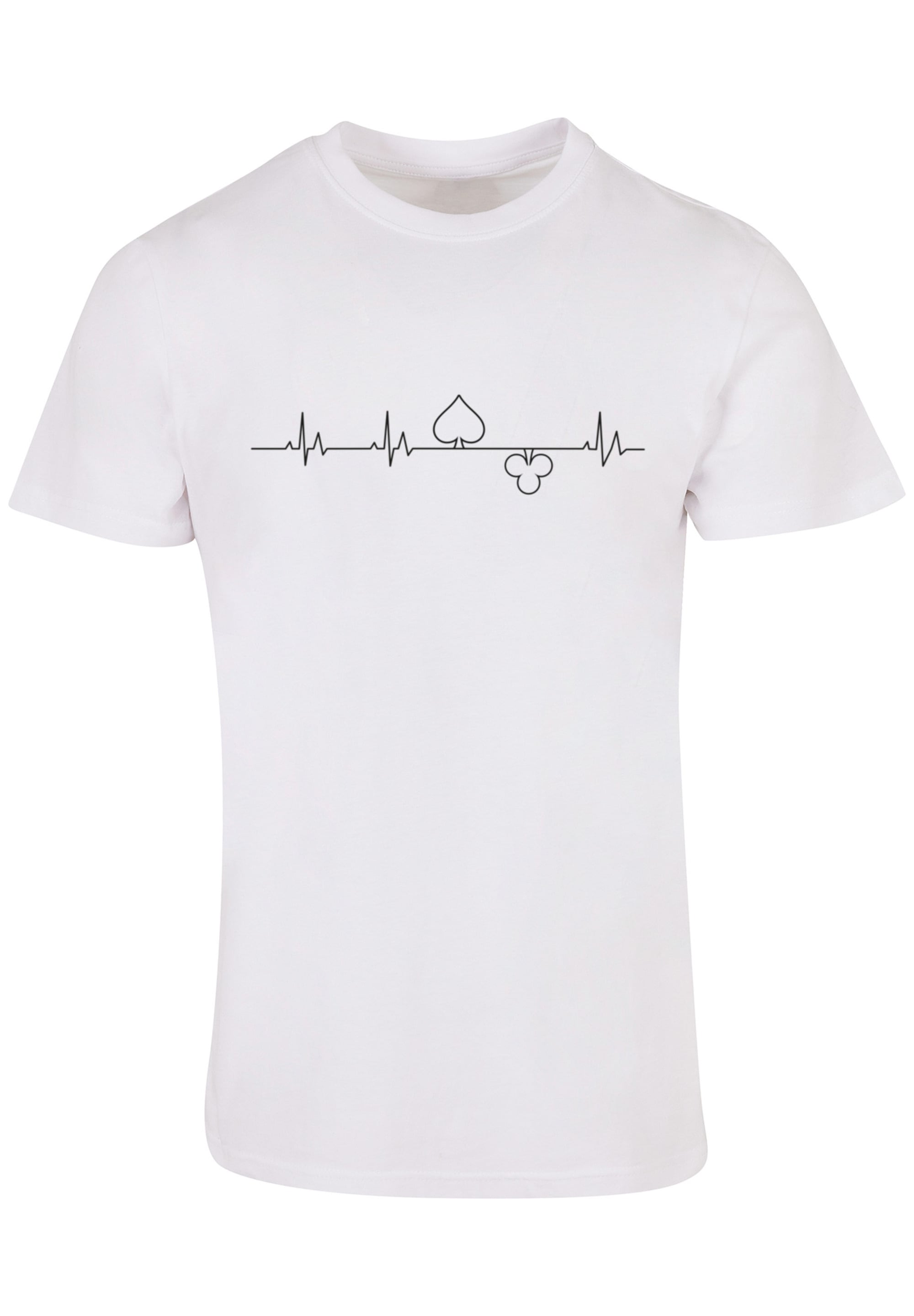 F4NT4STIC T-Shirt »Heartbeat Herz Poker«, Print