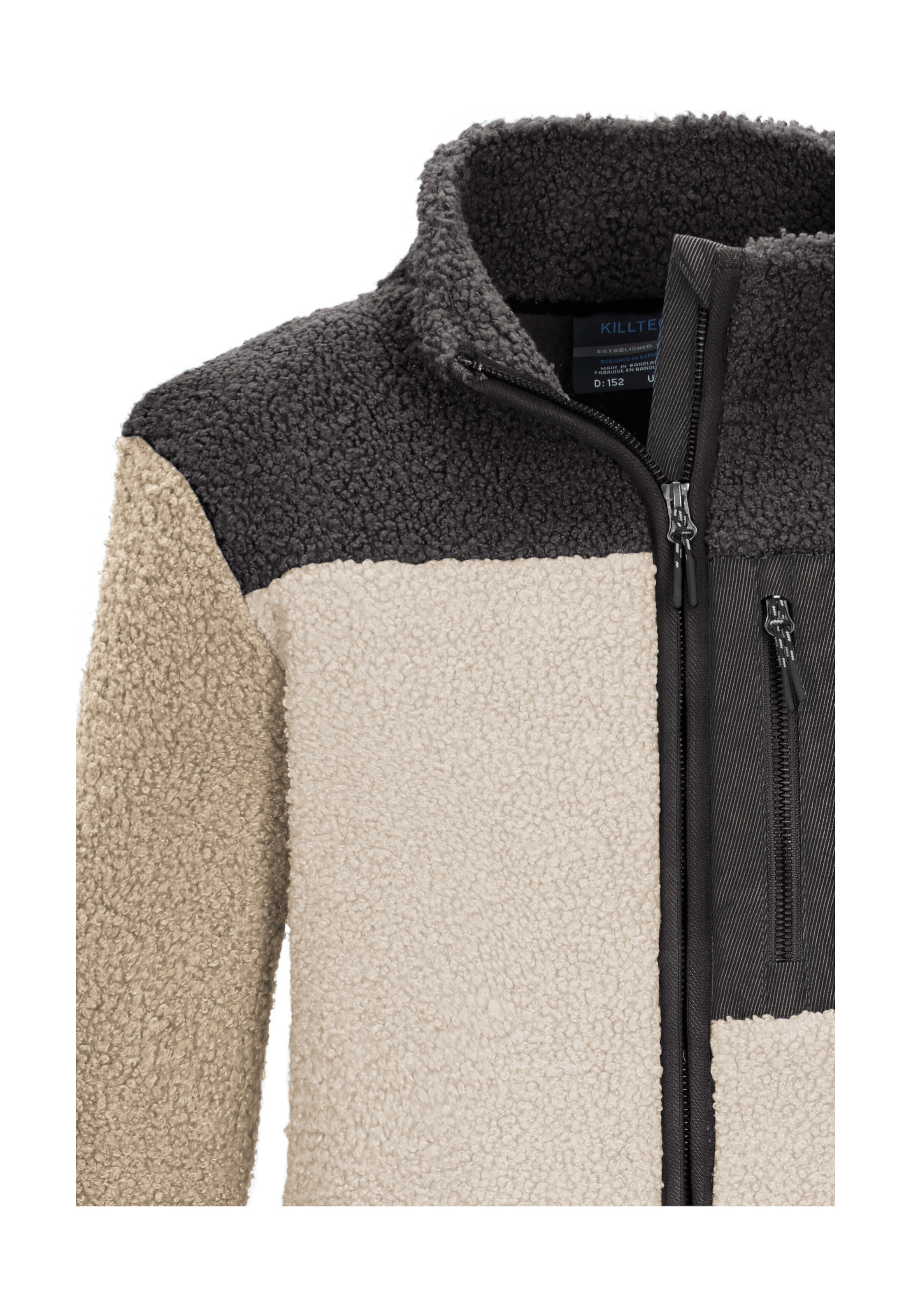 Killtec Fleecejacke »KOW 143 BYS FLC JCKT« Weiche Sherpa Fleecejacke, Kinnschutz, elastische Bündchen