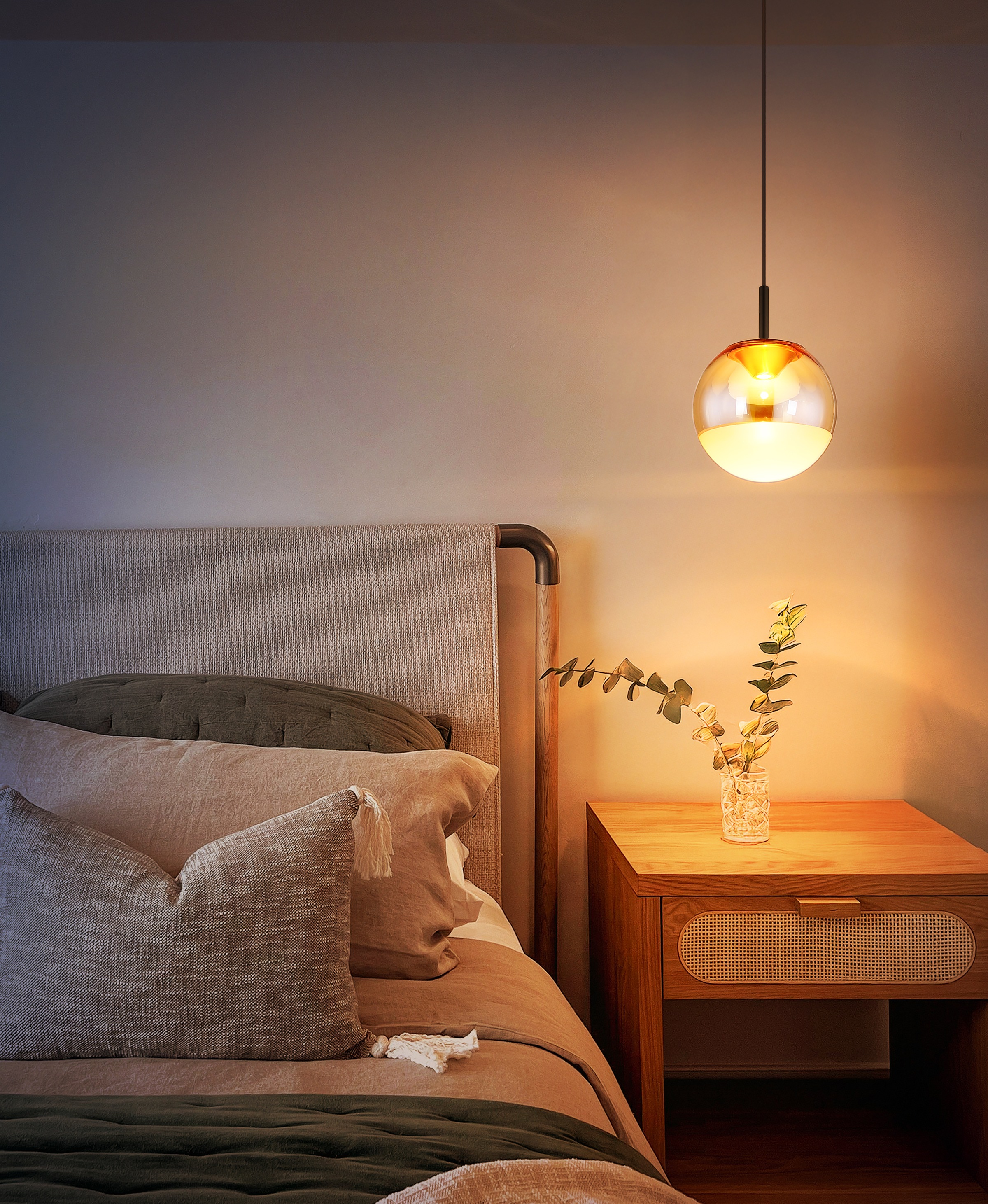 GLOBO LIGHTING Hängeleuchte »SEVERIN« LED-Modul 1 Stk. Warmweiß Hängelampe Esszimmer-Leuchte Esstischleuchte Wohnzimmer
