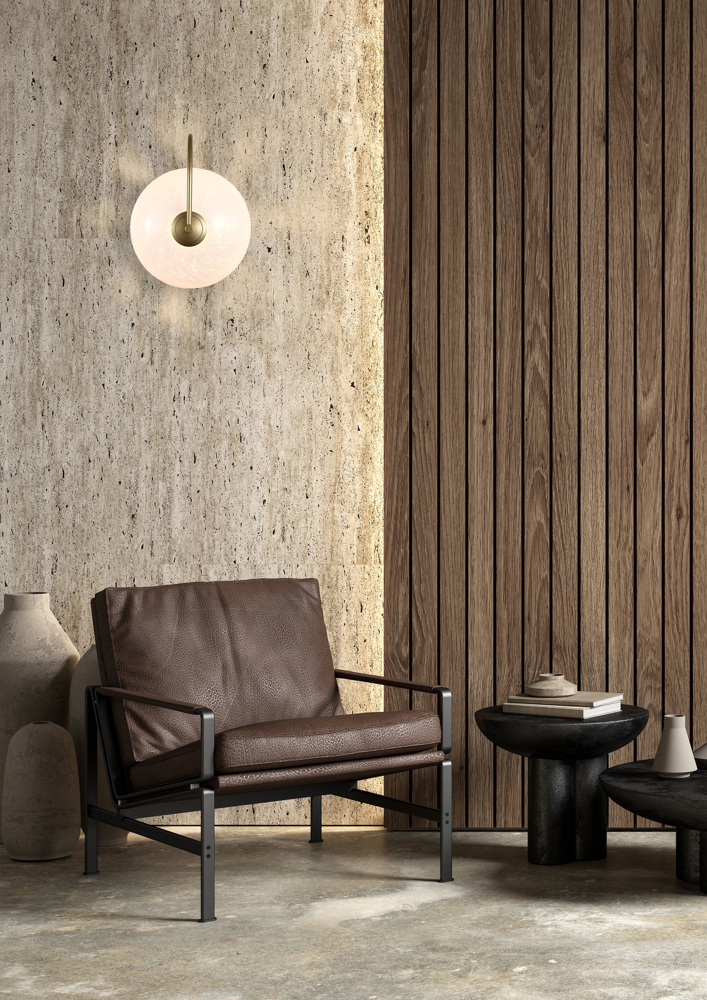 Searchlight LED Wandleuchte »Konfetti-LED-Wandleuchte, goldenes Metall und Konfettiglas« LED-Modul 1 Stk.