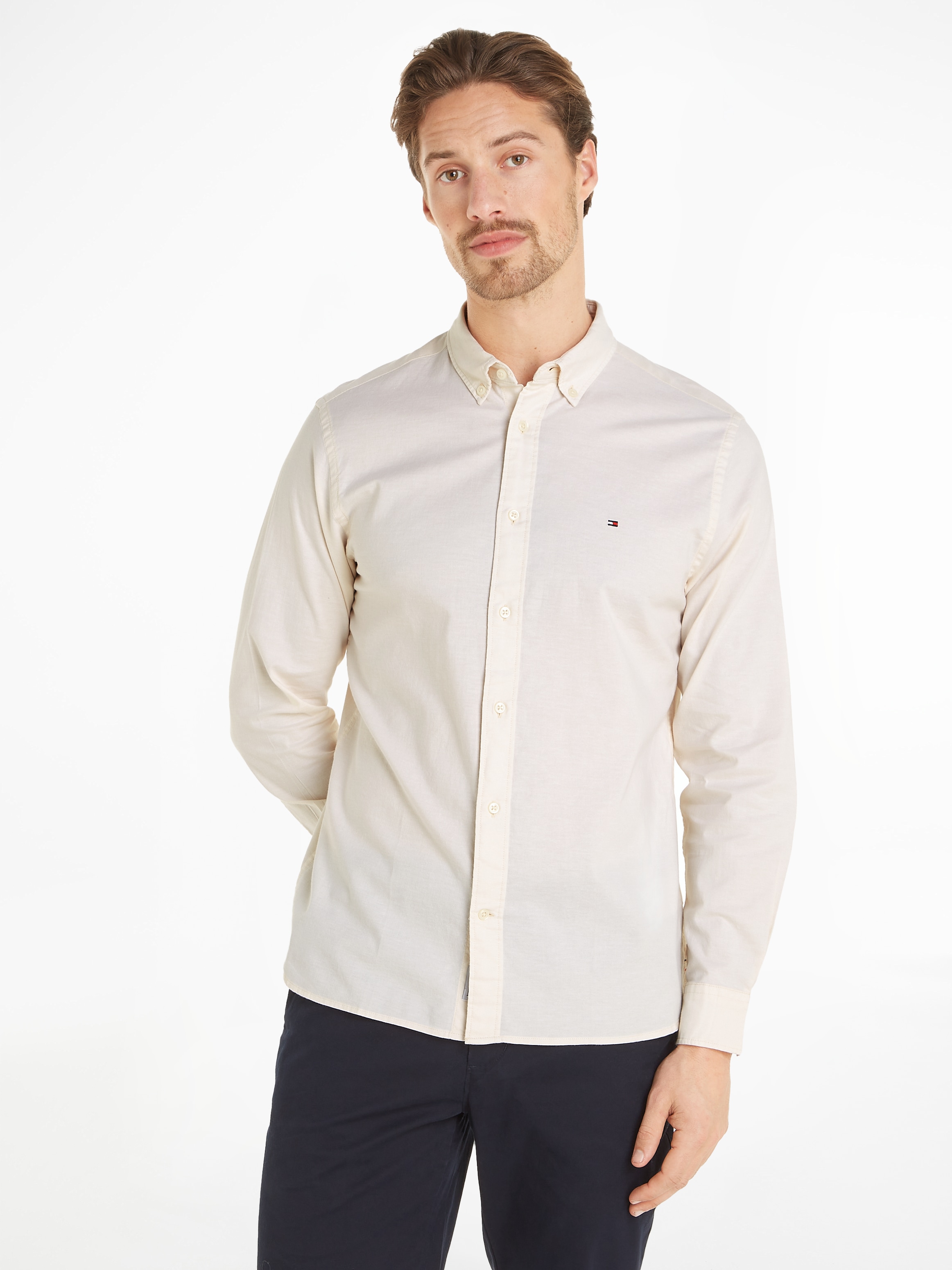 Tommy Hilfiger Langarmhemd »1985 FLEX OXFORD RF SHIRT«, von der Kollektion aus 1985 inspiriert