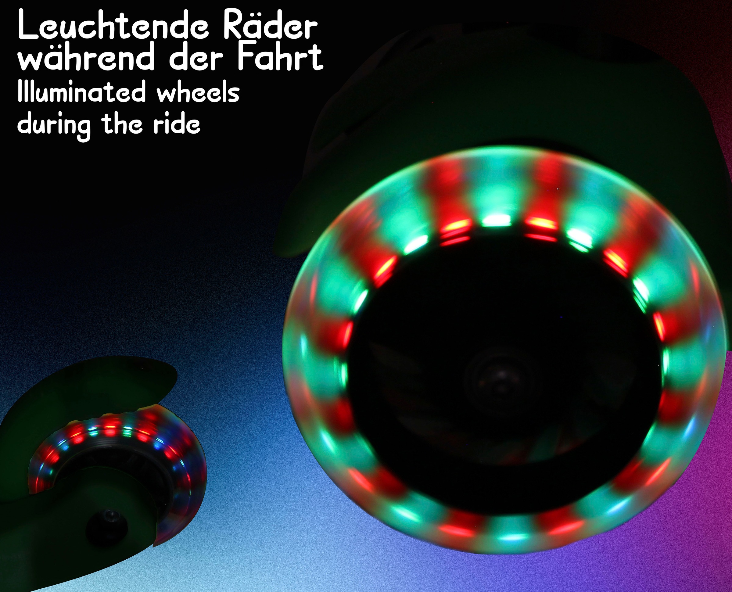Jamara Dreiradscooter »KickLight«, mit LED-Rädern