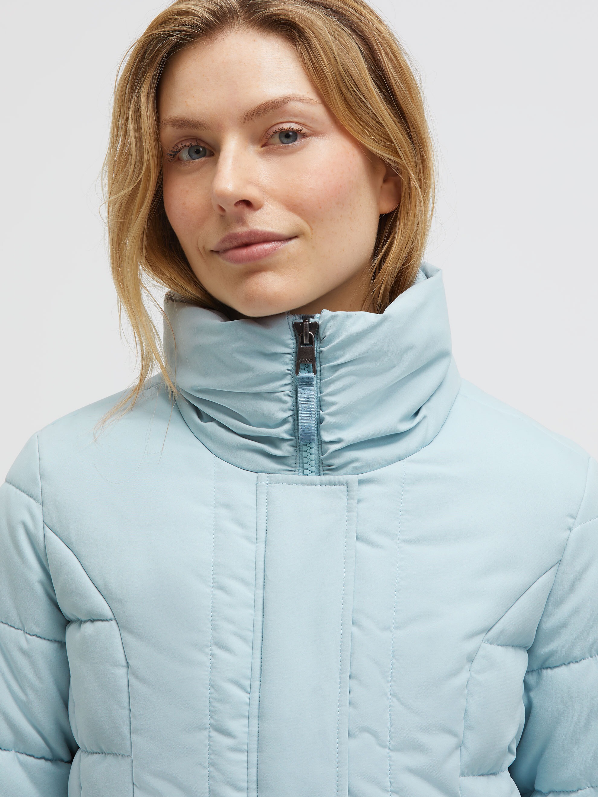 SOCCX Winterjacke ohne Kapuze mit Reißverschluss an den Einschubtaschen