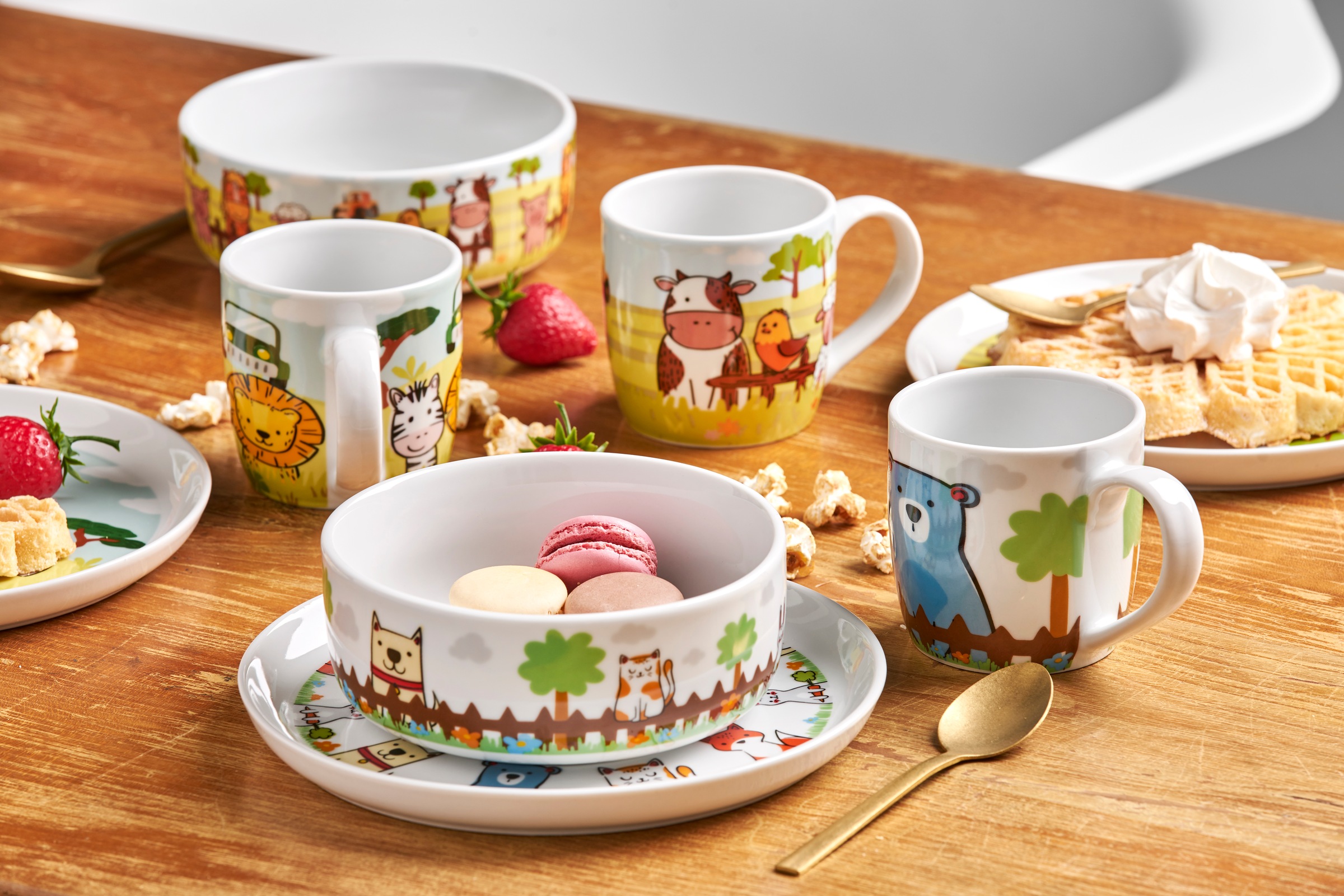 Van Well Kindergeschirr Set Fuchs und Freunde 3-tlg.