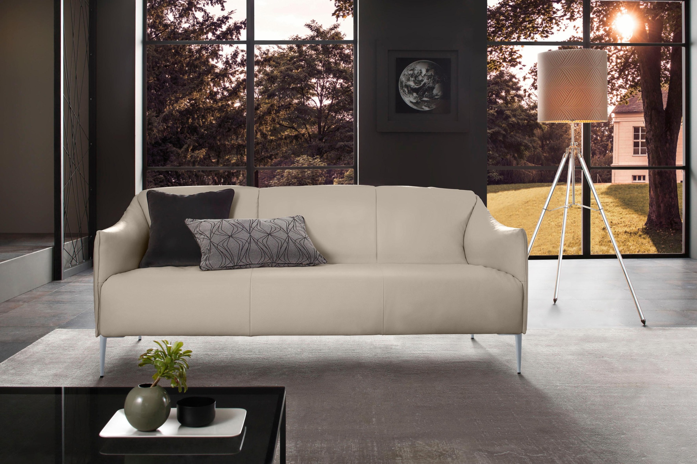 W.SCHILLIG 2,5-Sitzer »sally« mit Metallfüßen in Silber matt, Breite 194 cm