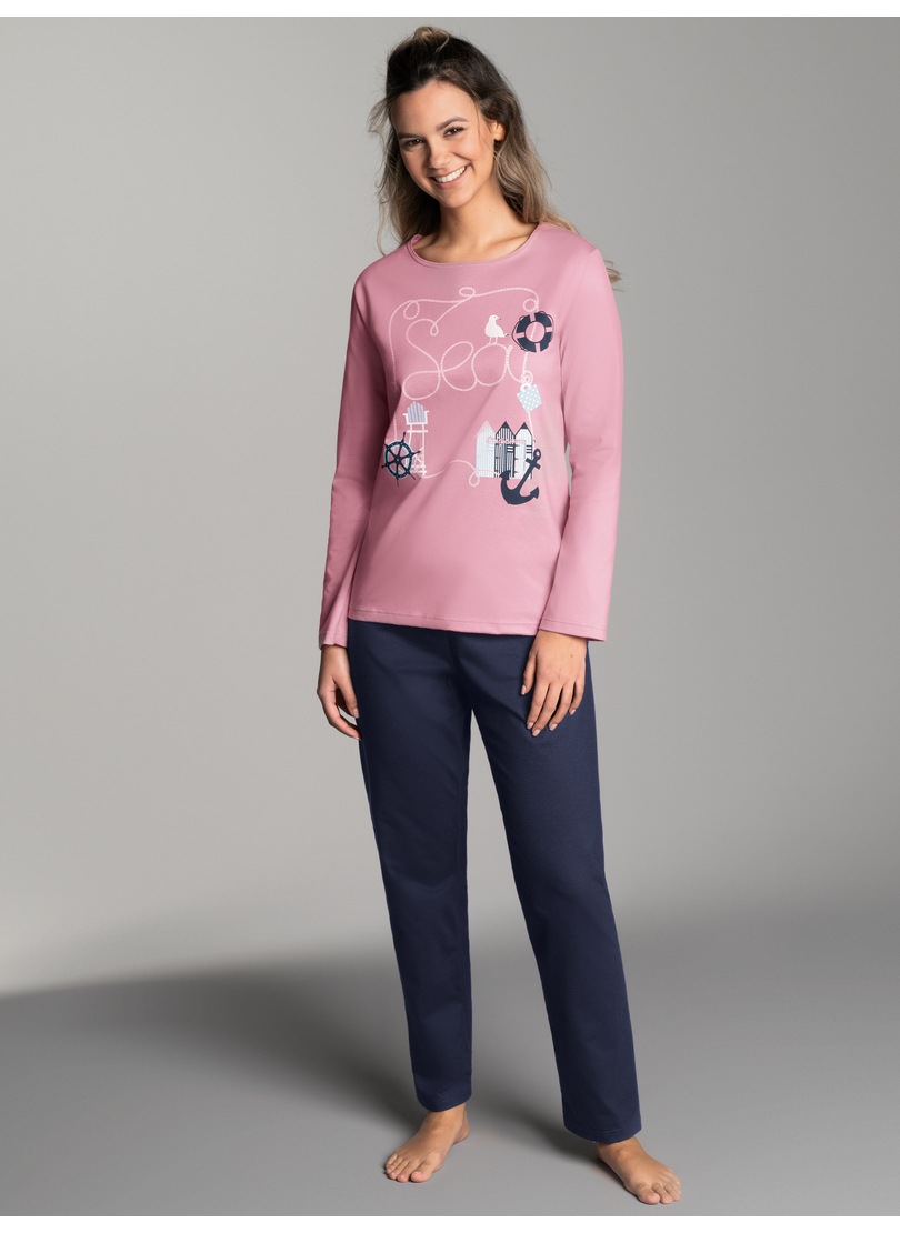 Trigema Schlafanzug »TRIGEMA Pyjama mit maritimem Print«, (1 tlg.)