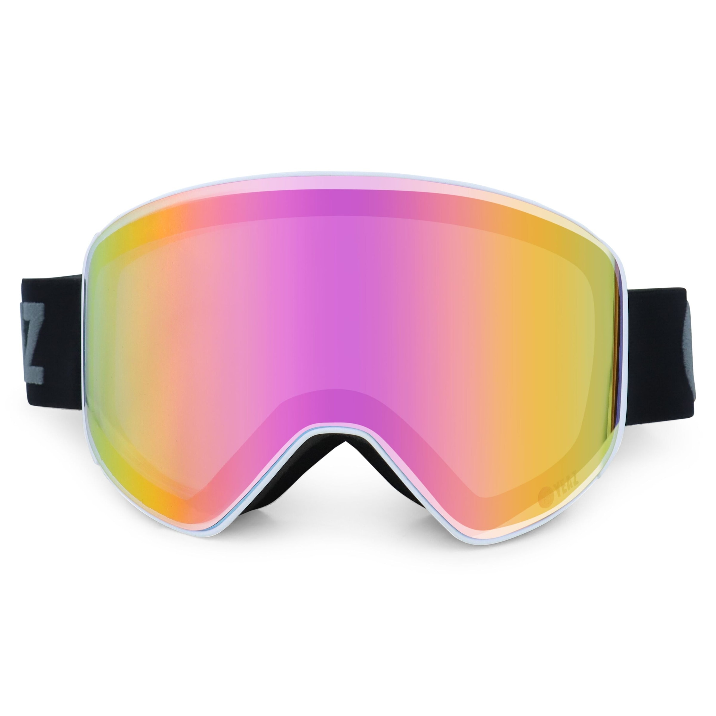 YEAZ Snowboardbrille »Magnet-Ski-Snowboardbrille pink verspiegelt/weiß APEX«