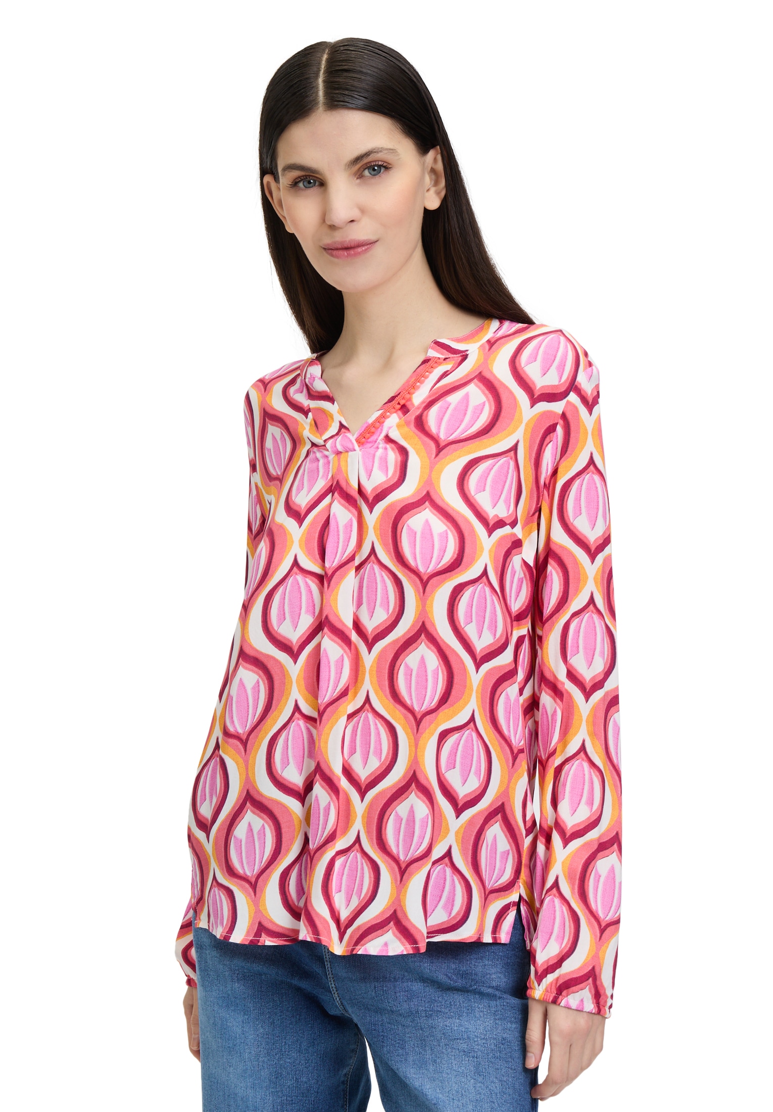 Cartoon Shirtbluse "Cartoon Damen Blusenshirt mit Muster" günstig online kaufen