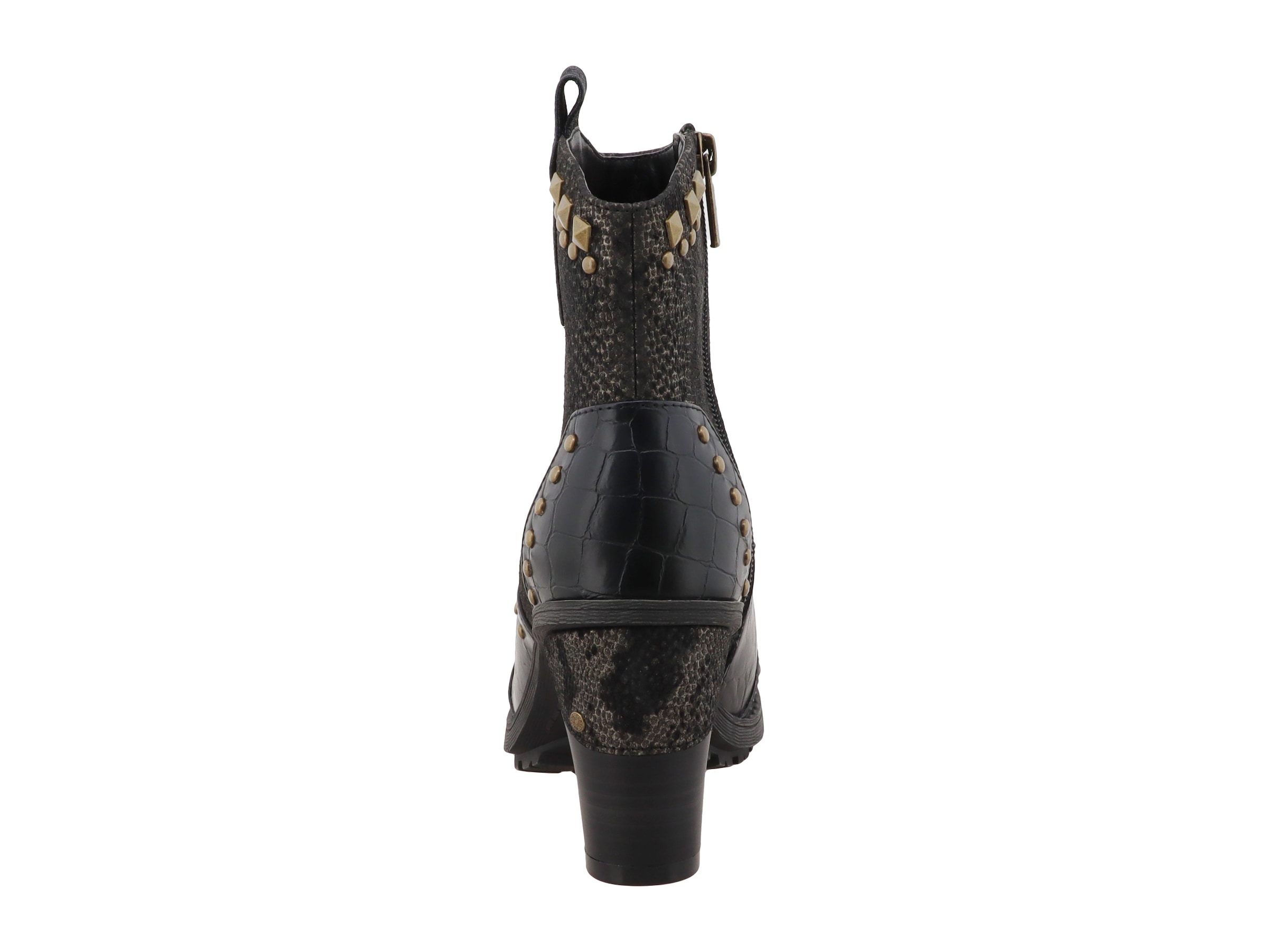 Mustang Shoes Stiefelette »Stiefel«  Blockabsatz, Ankleboots mit vielen Nieten besetzt