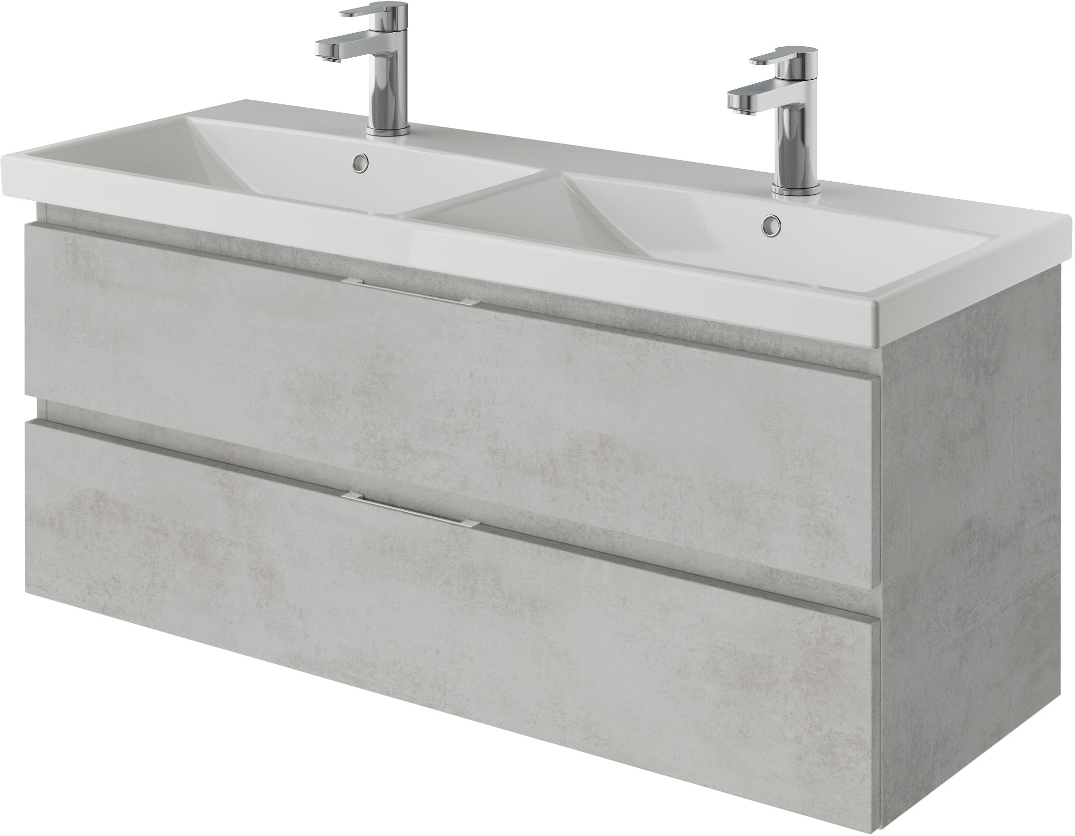 Saphir Badmöbel-Set »Serie 4035 2-teilig, Keramik-Doppelwaschtisch mit LED-Spiegelschrank«, (Set), Doppel-Waschplatz inkl Türdämpfer, 120 cm breit, 2 Schubladen, 3 Türen