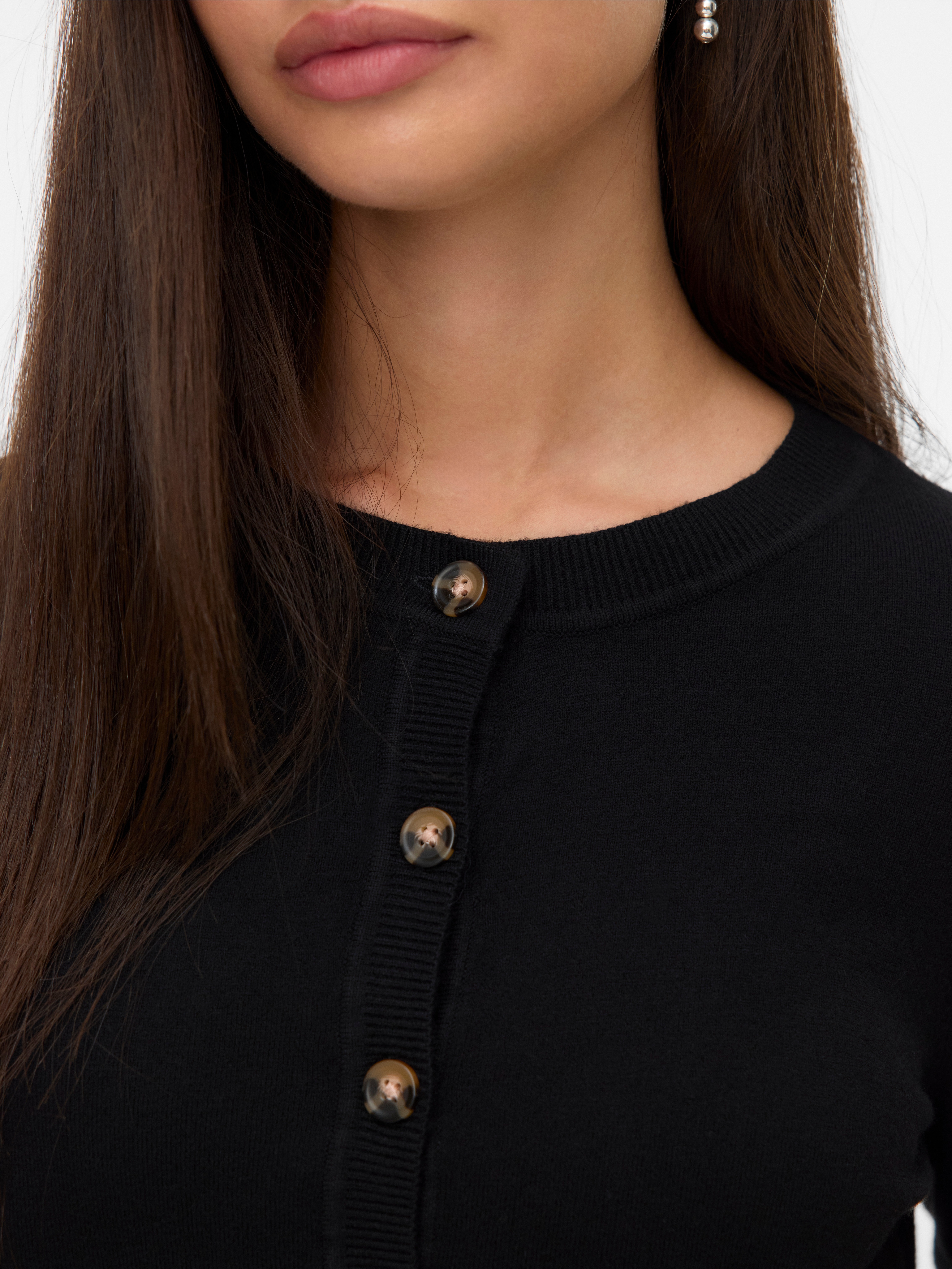 Thumbnail - Vero Moda Strickjacke "VMSABA PLAIN LS O-NECK CARDIGAN NOOS"