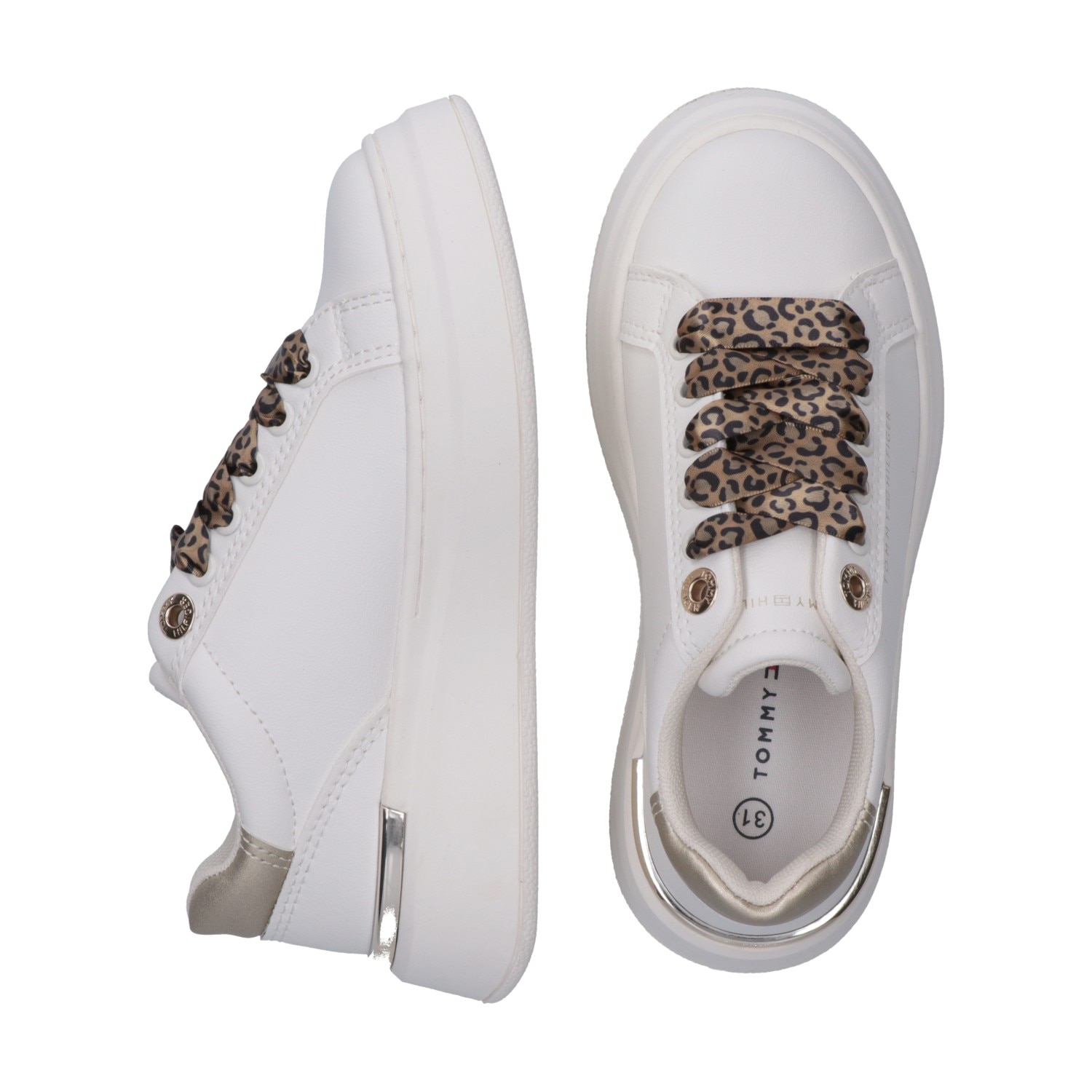 Tommy Hilfiger Plateausneaker  Plateauschuh, Chunky Sneaker, Schnürer im Animal Look