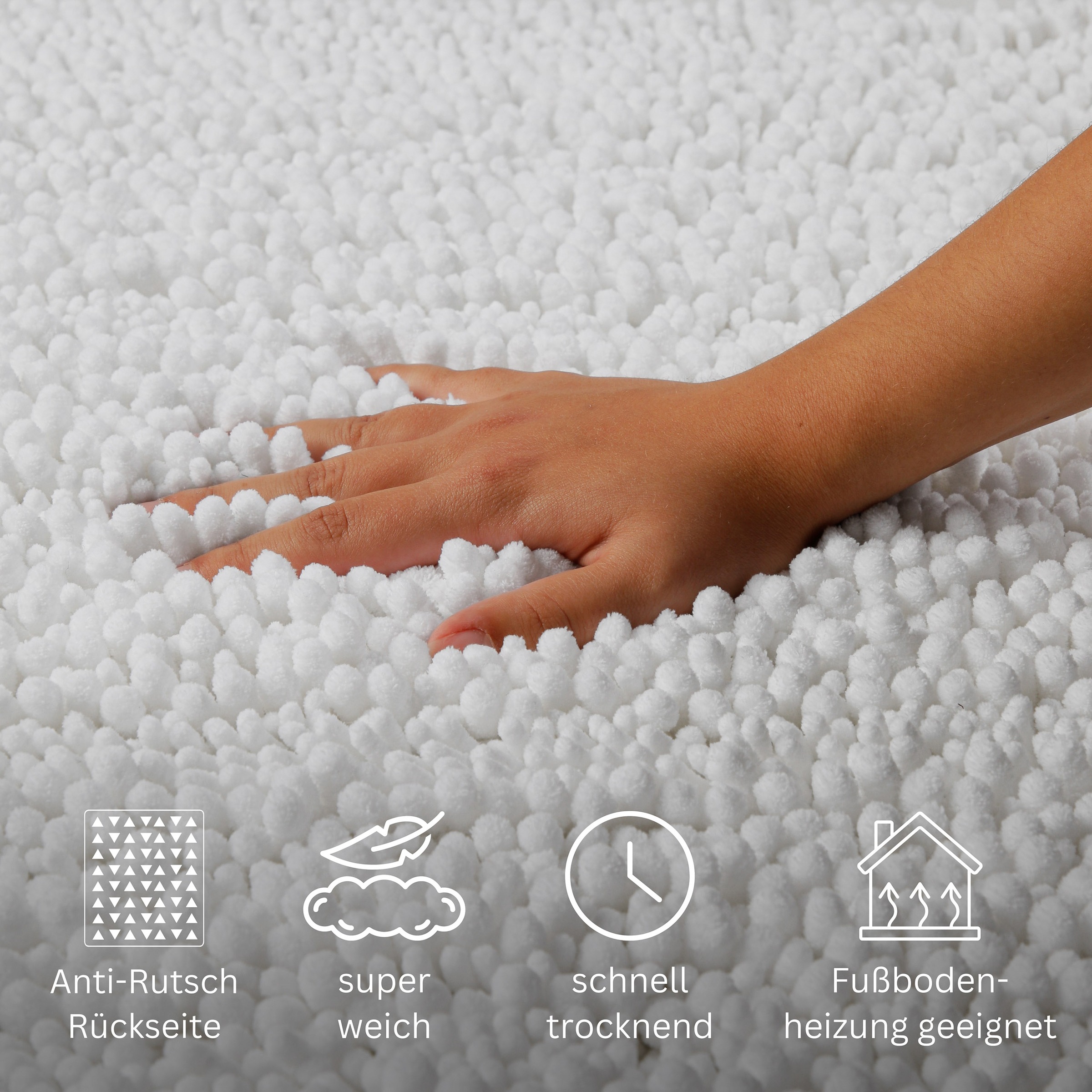 Thumbnail - OTTO home Badematte "Torrni" Höhe 22 mm rutschhemmend beschichtet fußbodenheizungsgeeignet  schnell trocknend Badteppich...