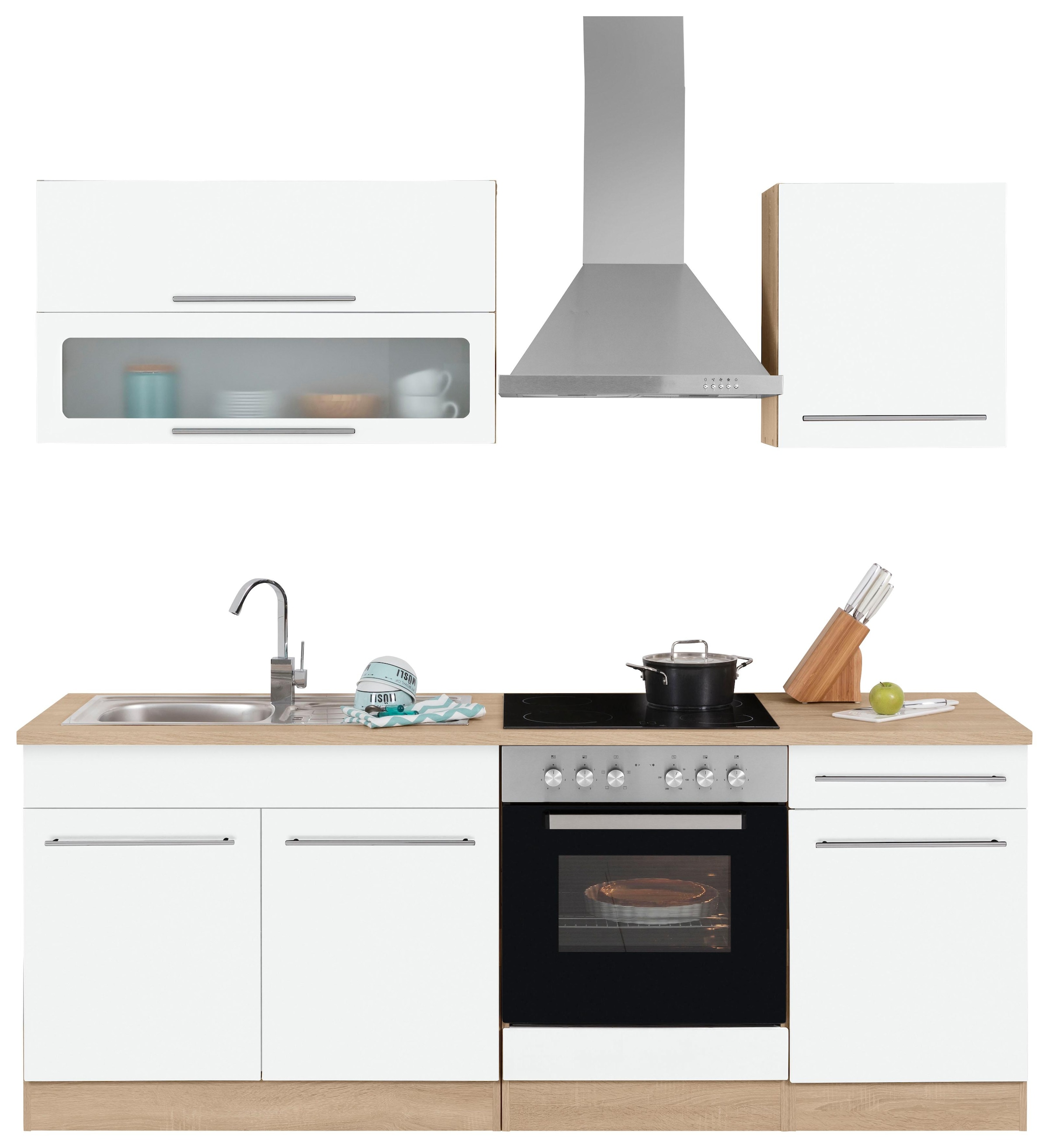 KOCHSTATION Küchenzeile »KS-Eton« ohne E-Geräte, Breite 210 cm