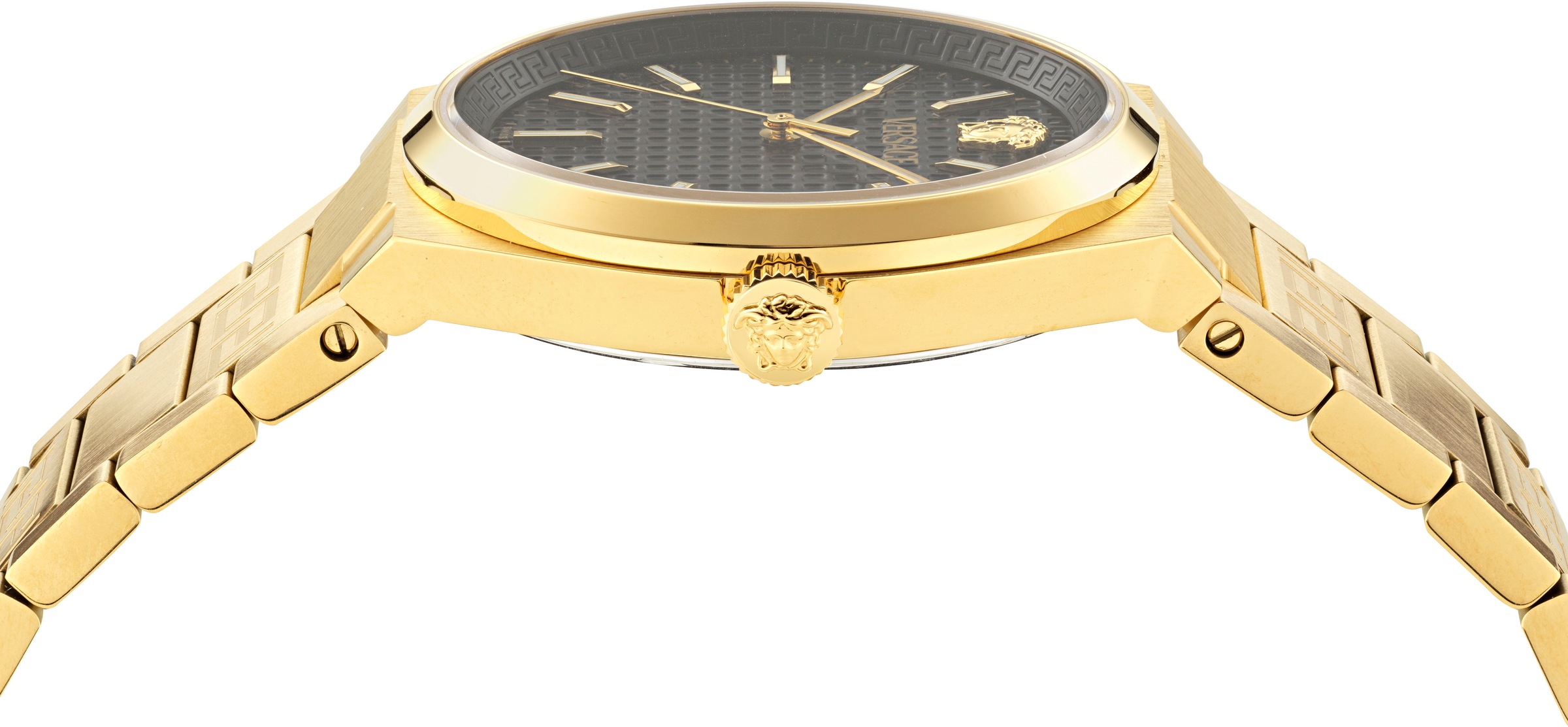 Versace Quarzuhr »V-AURIA«, Armbanduhr, Herrenuhr, Swiss Made, Edelstahlarmband, analog, Datum