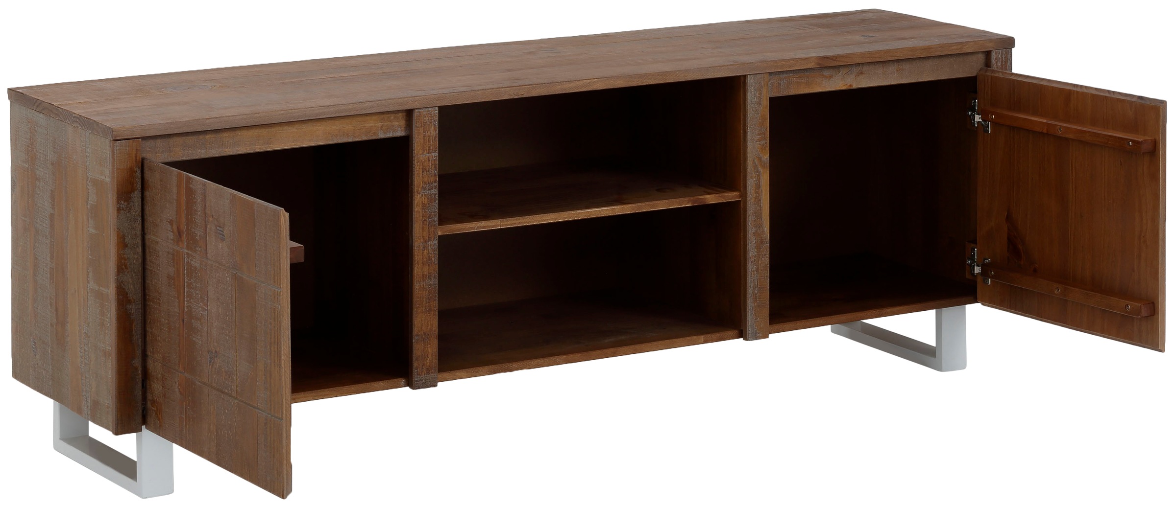 Thumbnail - OTTO home Lowboard "Lagos" Kommode aus massivem Kiefernholz, mit weiß lackiertem Beingestell