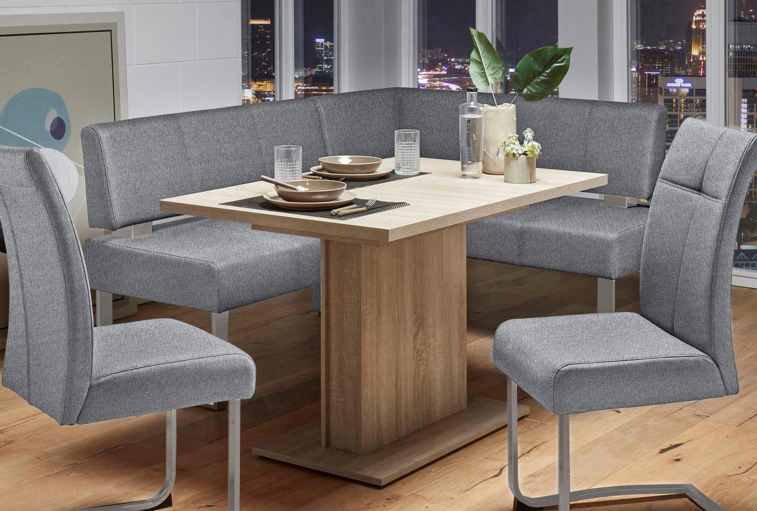 OTTO Home Rab Corner Bench Gray 3