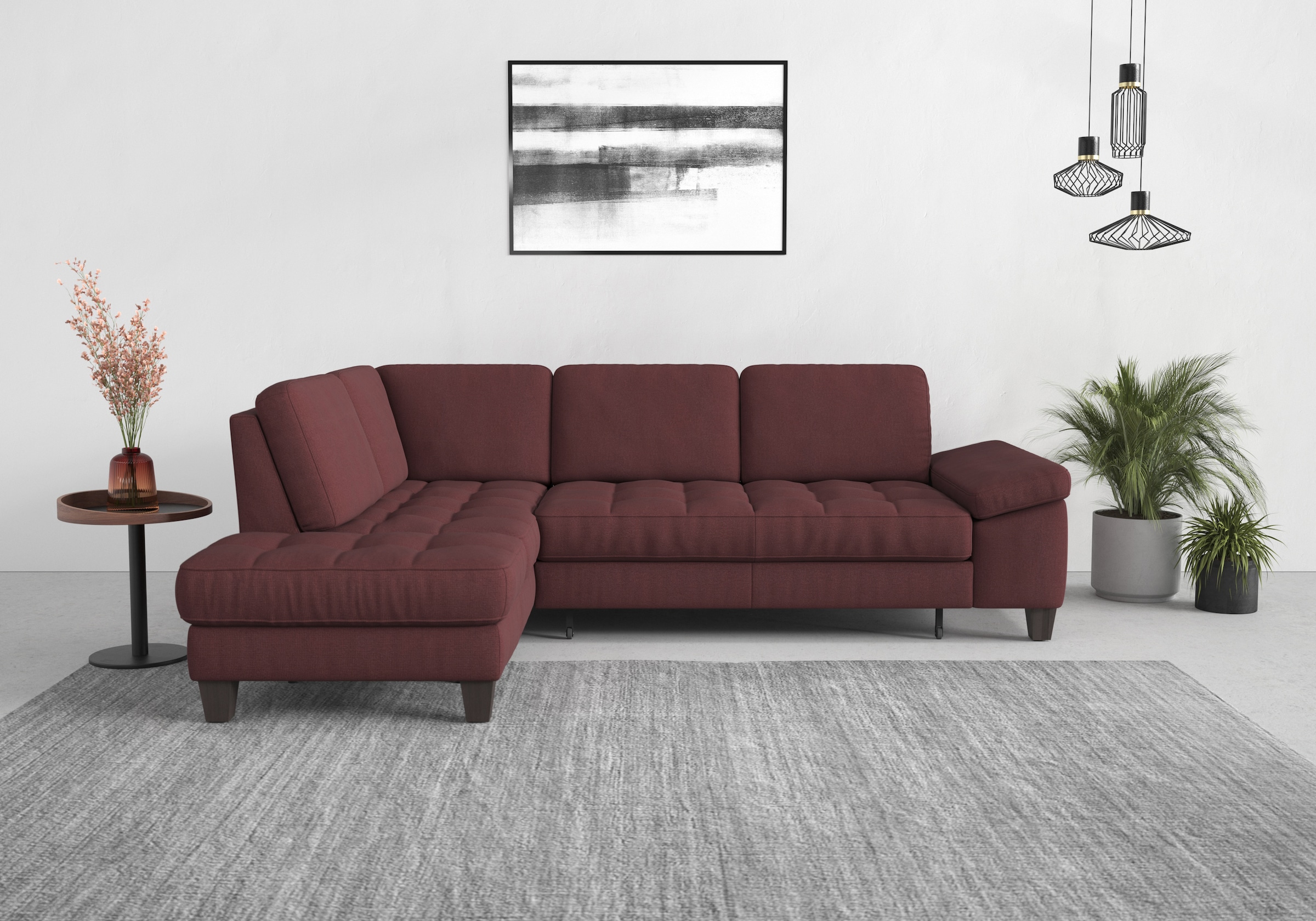 sit&more Ecksofa "Westham L-Form" mit Ottomane, mit oder ohne Schlaffunktion, Bettkasten, Verstellung