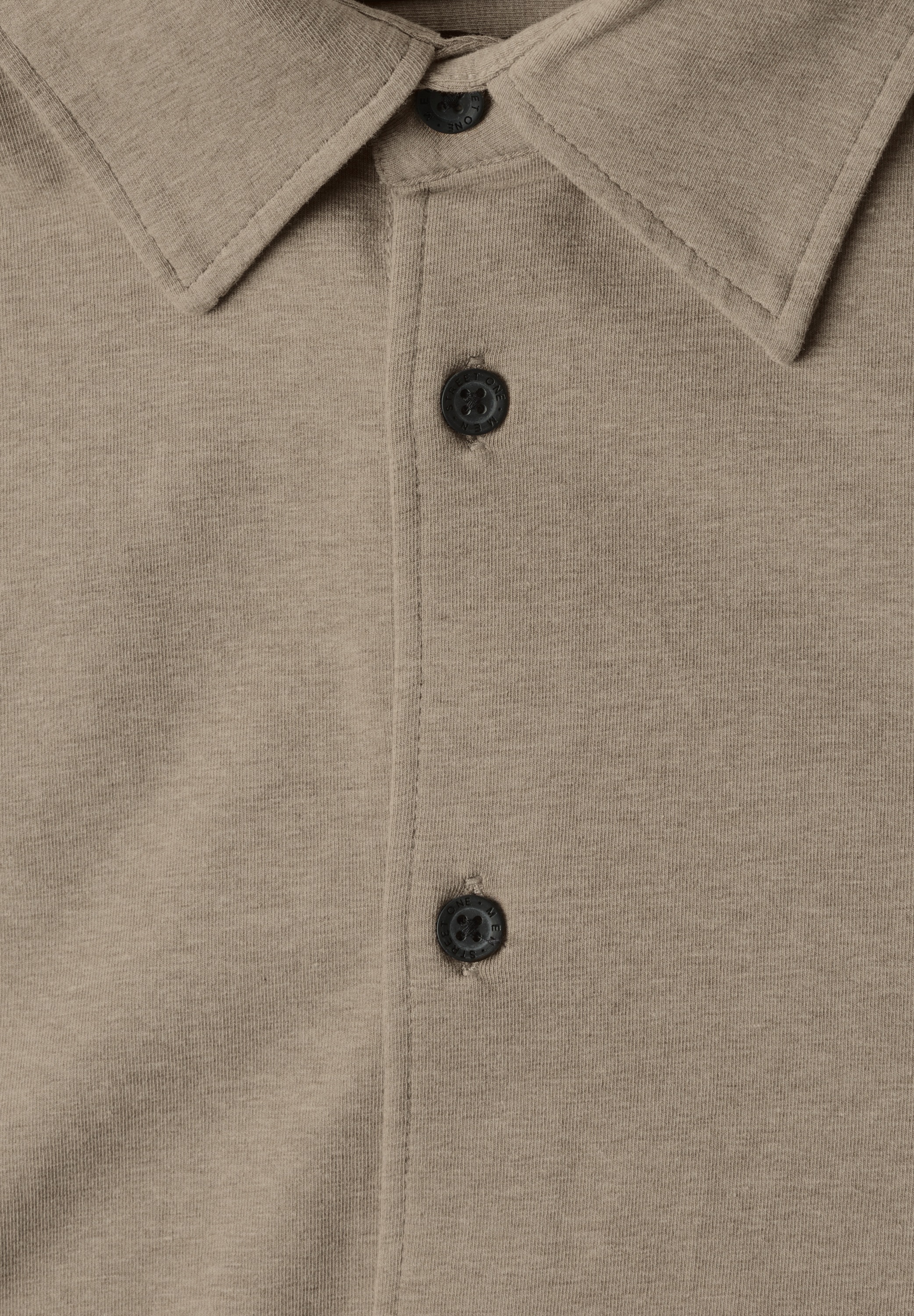 STREET ONE MEN Langarmhemd aus Jersey in Unifarbe