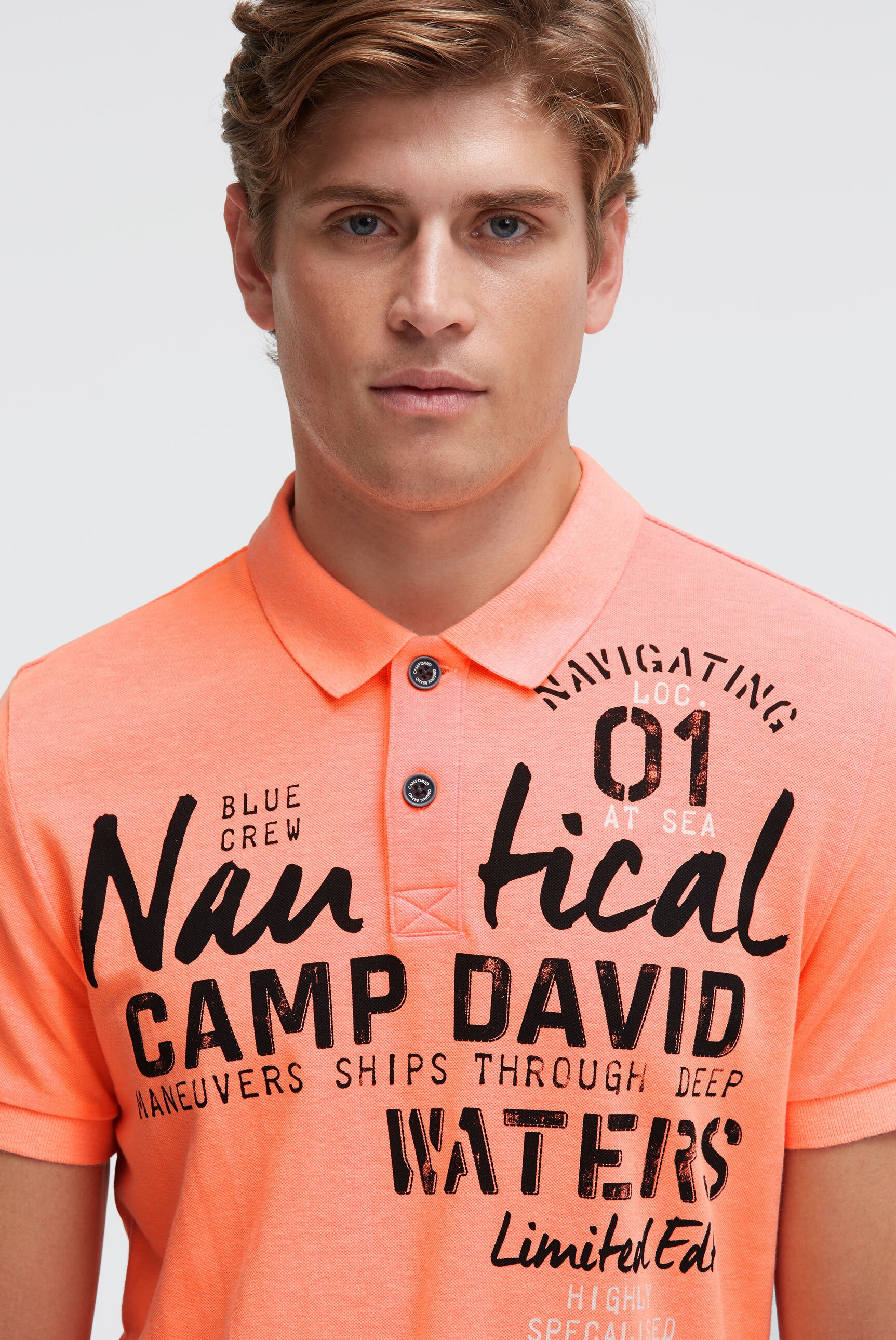 CAMP DAVID Poloshirt mit Baumwolle