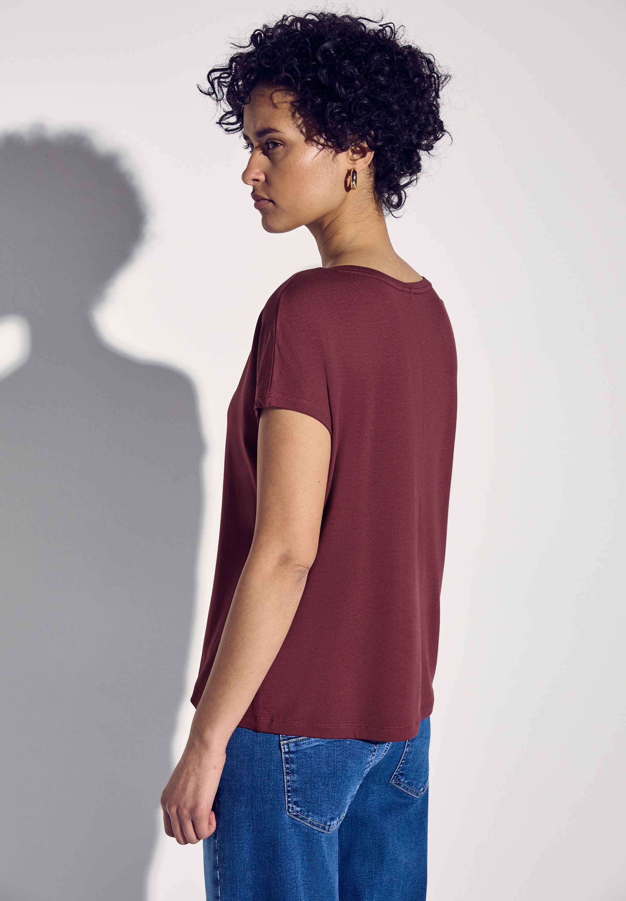 STREET ONE T-Shirt, aus softem Materialmix