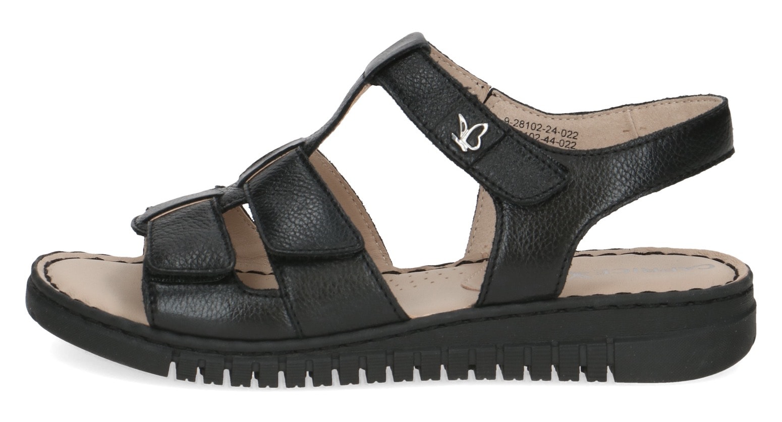 Caprice Riemchensandale, Keilsandalette, Bequemschuh, Sommerschuh mit Klettverschlüssen