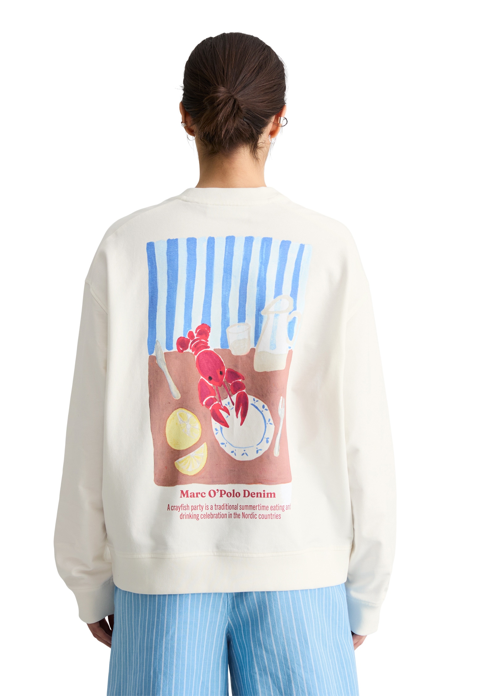 Marc O'Polo DENIM Sweatshirt »mit markantem Rückenprint«
