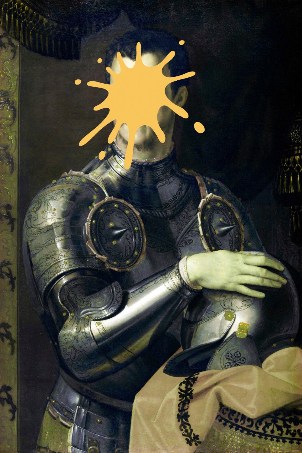 queence Acrylglasbild "Ritter mit Farbklecks" Bilder von Männern  Formen  G günstig online kaufen