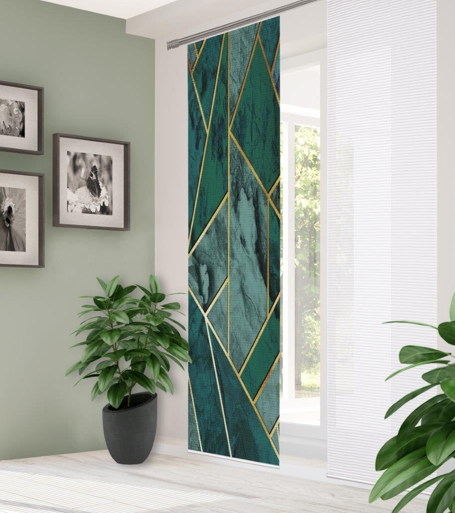 HOME in green Schiebegardine "SIGNUM" Paneelwagen 1 Stk. tlg. DIGITALBEDRUC günstig online kaufen