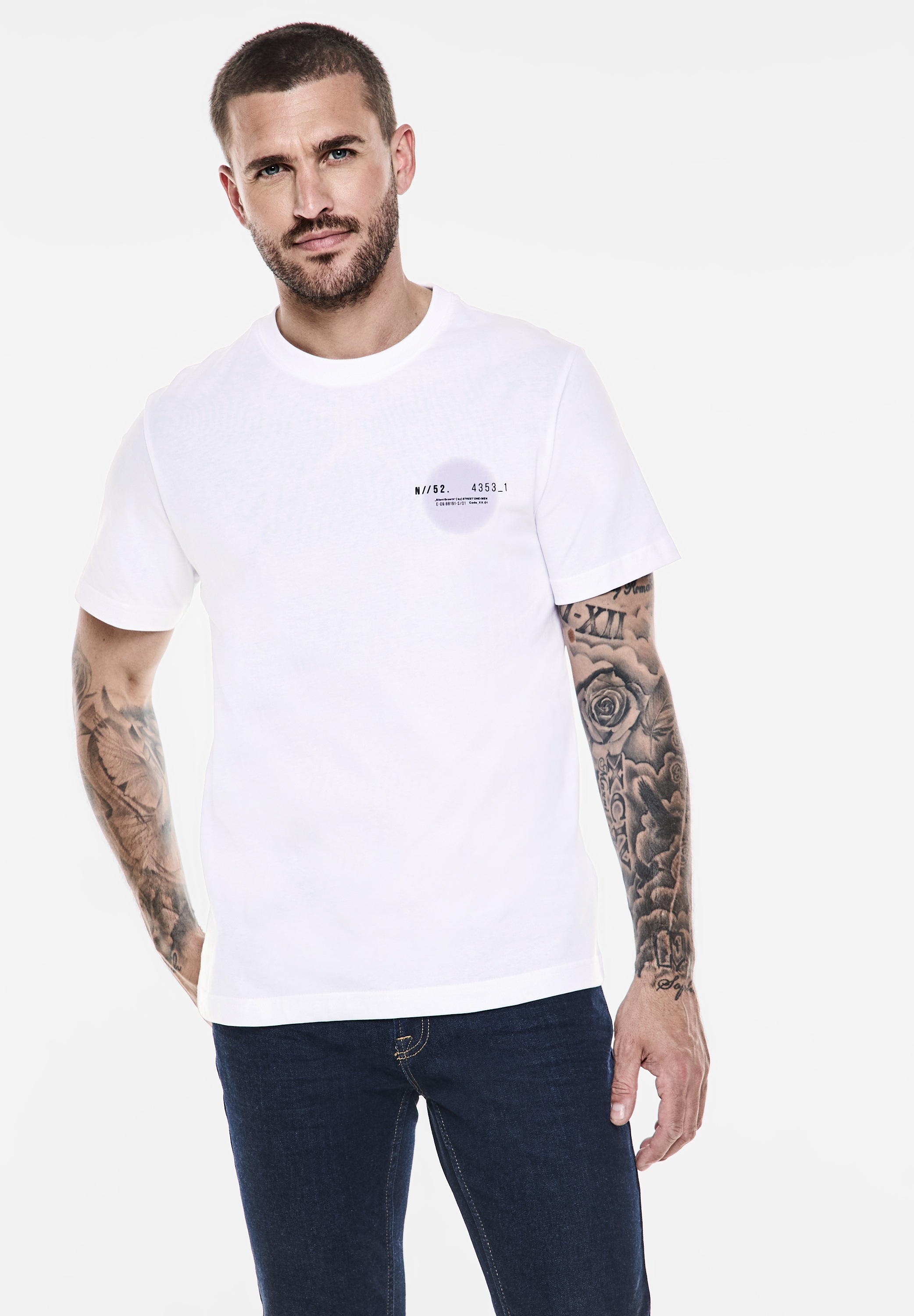 STREET ONE MEN T-Shirt, aus reiner Baumwolle