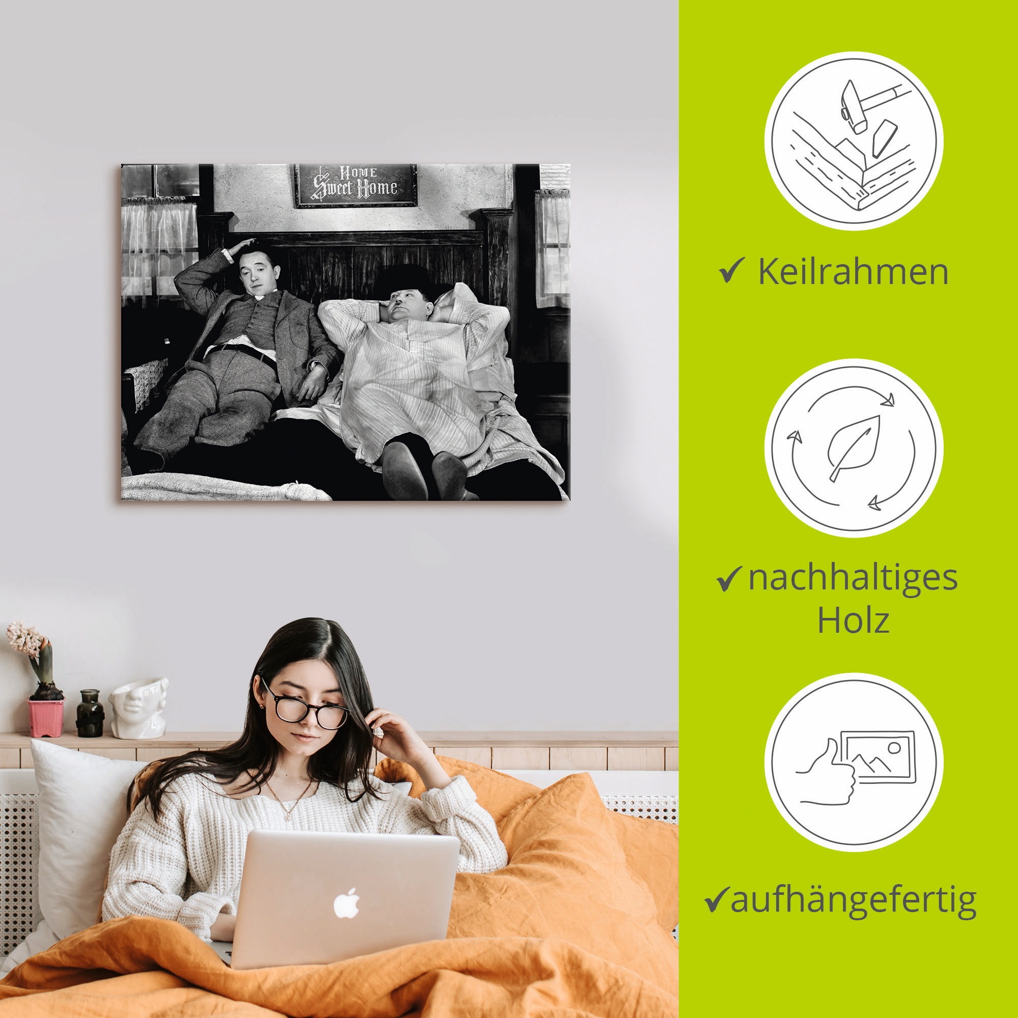 Artland Wandbild »Dick und Doof I«, Stars, (1 St.), als Alubild, Outdoorbild, Leinwandbild, Poster, Wandaufkleber