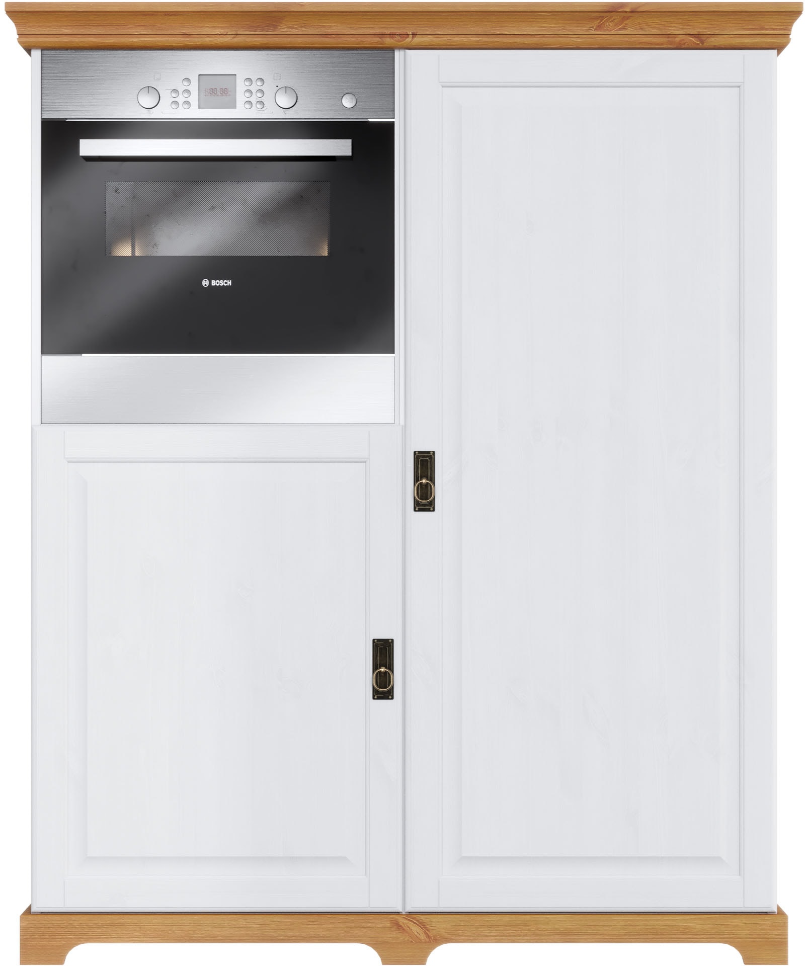 Home affaire Backofen/Kühlumbauschrank »Rügen«, Breite 127 cm, Kiefer massiv, Nische für Kühlschrank