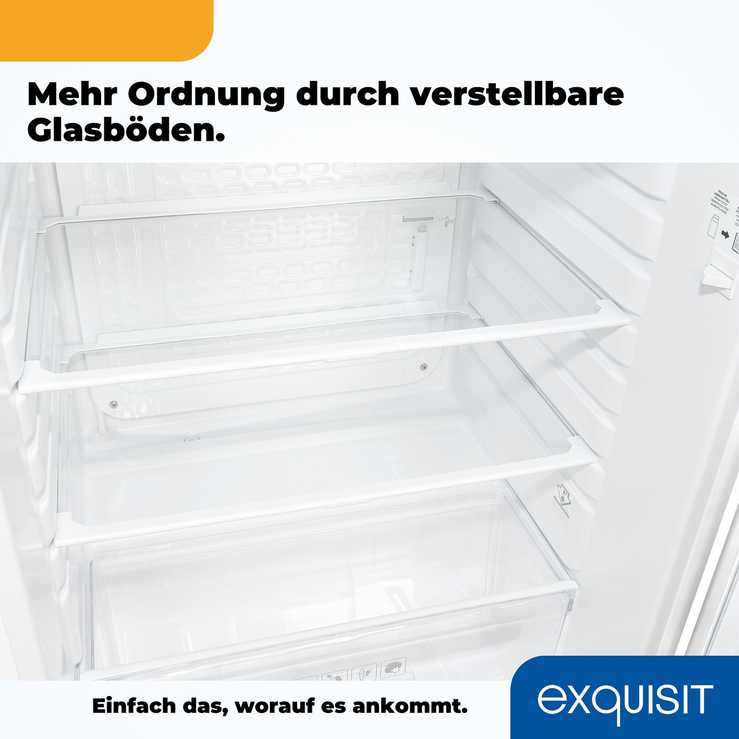 exquisit Vollraumkühlschrank »KS16-V-040D«, 126 Liter Nutzinhalt, Leiser Betrieb, Energieeffizienzklasse D